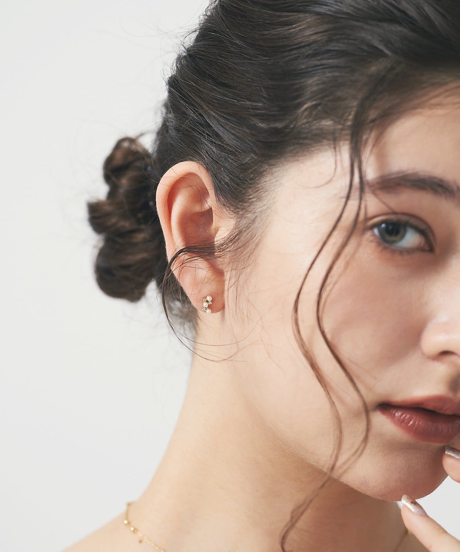 3COINS(スリーコインズ) キュービックパールピアス