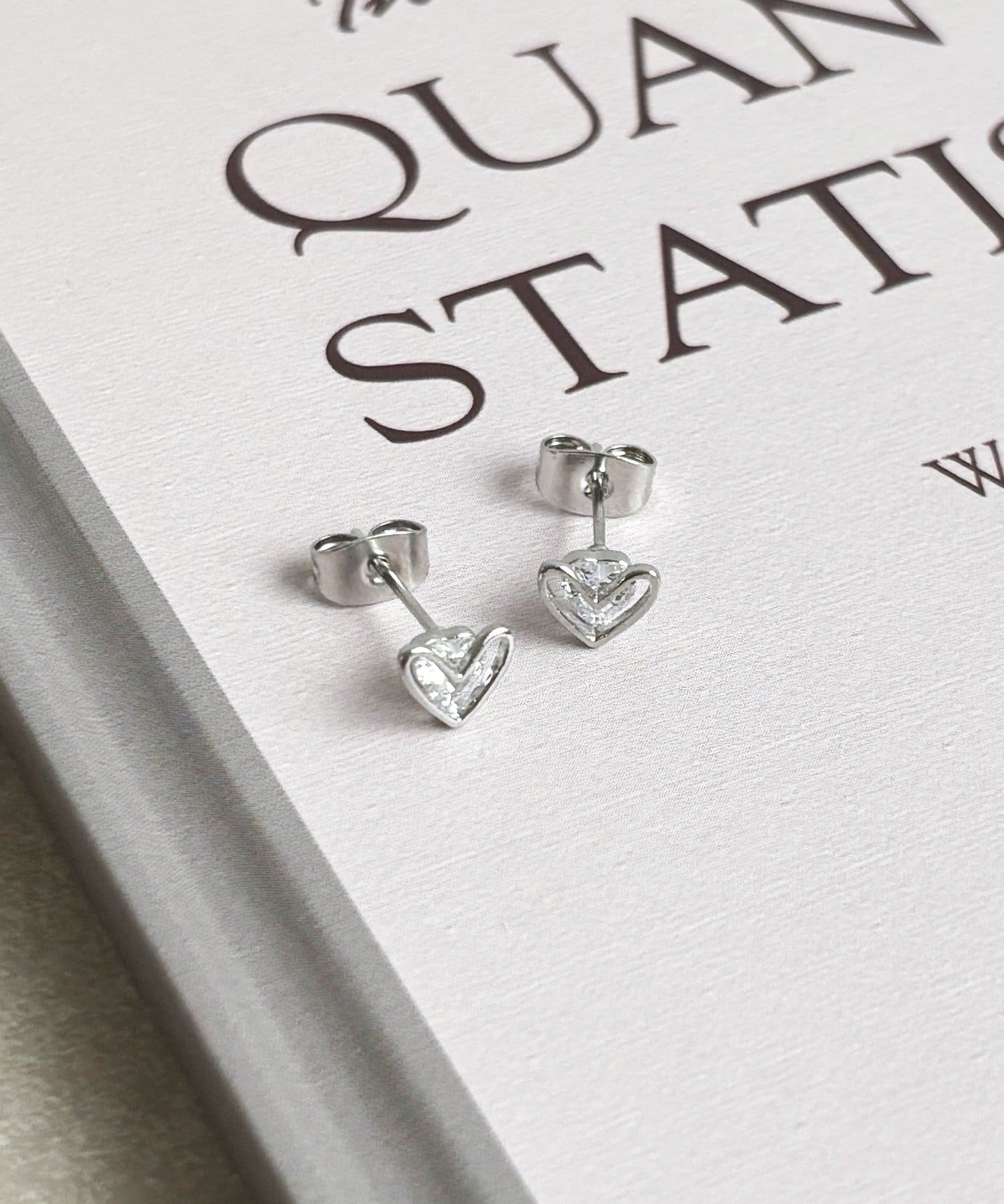 3COINS(スリーコインズ) ダブルハートピアス