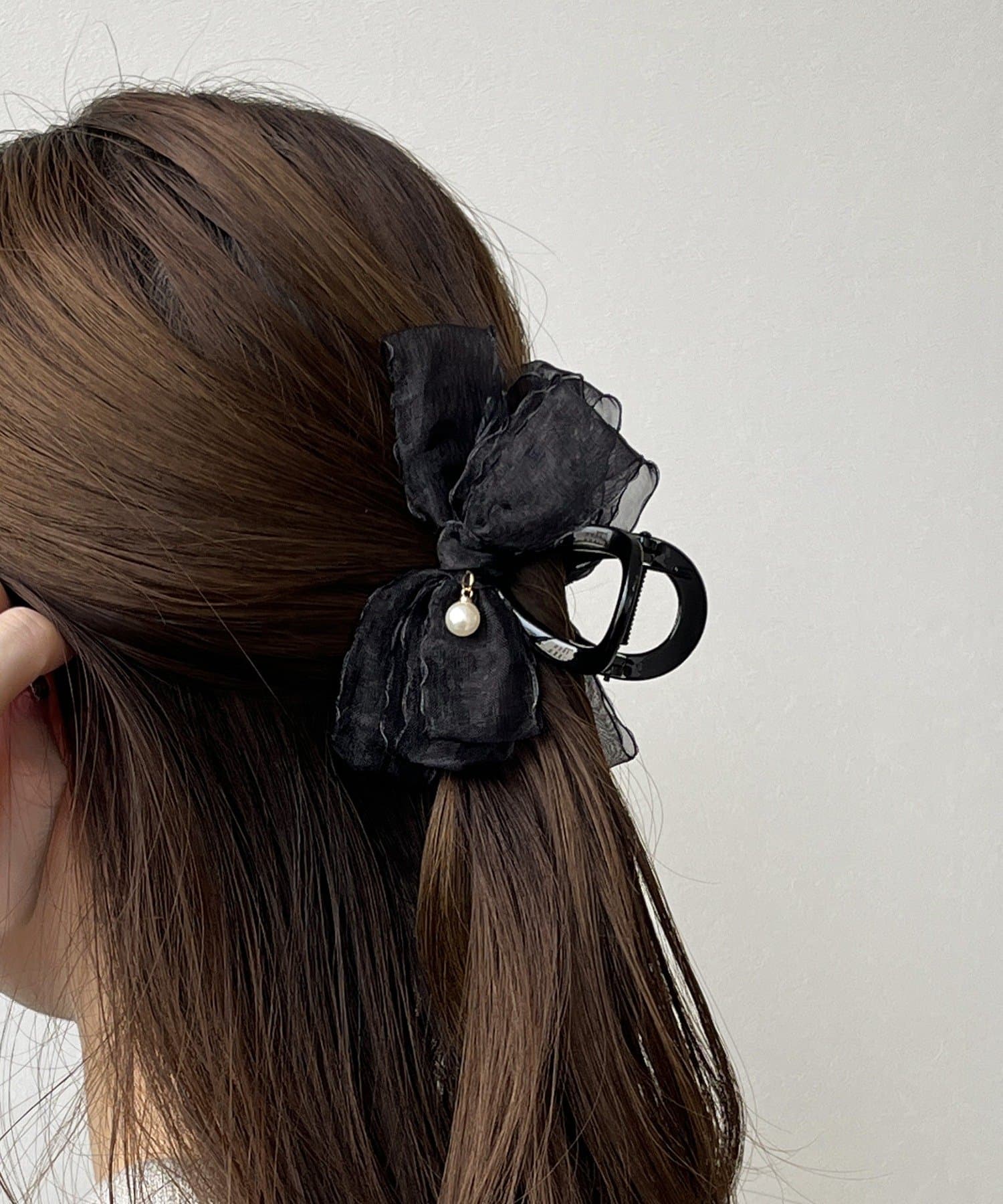 3COINS(スリーコインズ) チュールパールリボンバンス