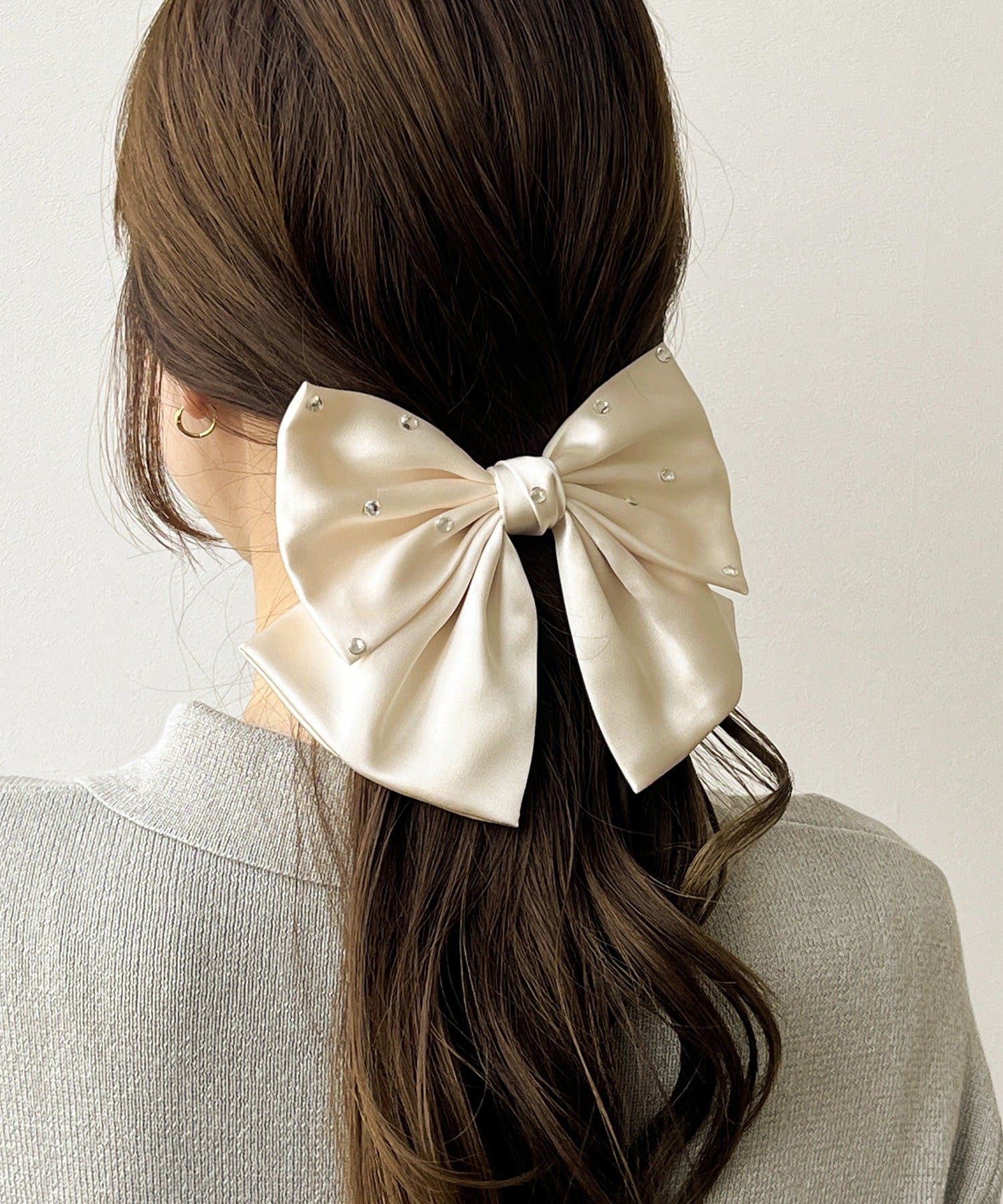 3COINS(スリーコインズ) キラキラリボンバレッタ