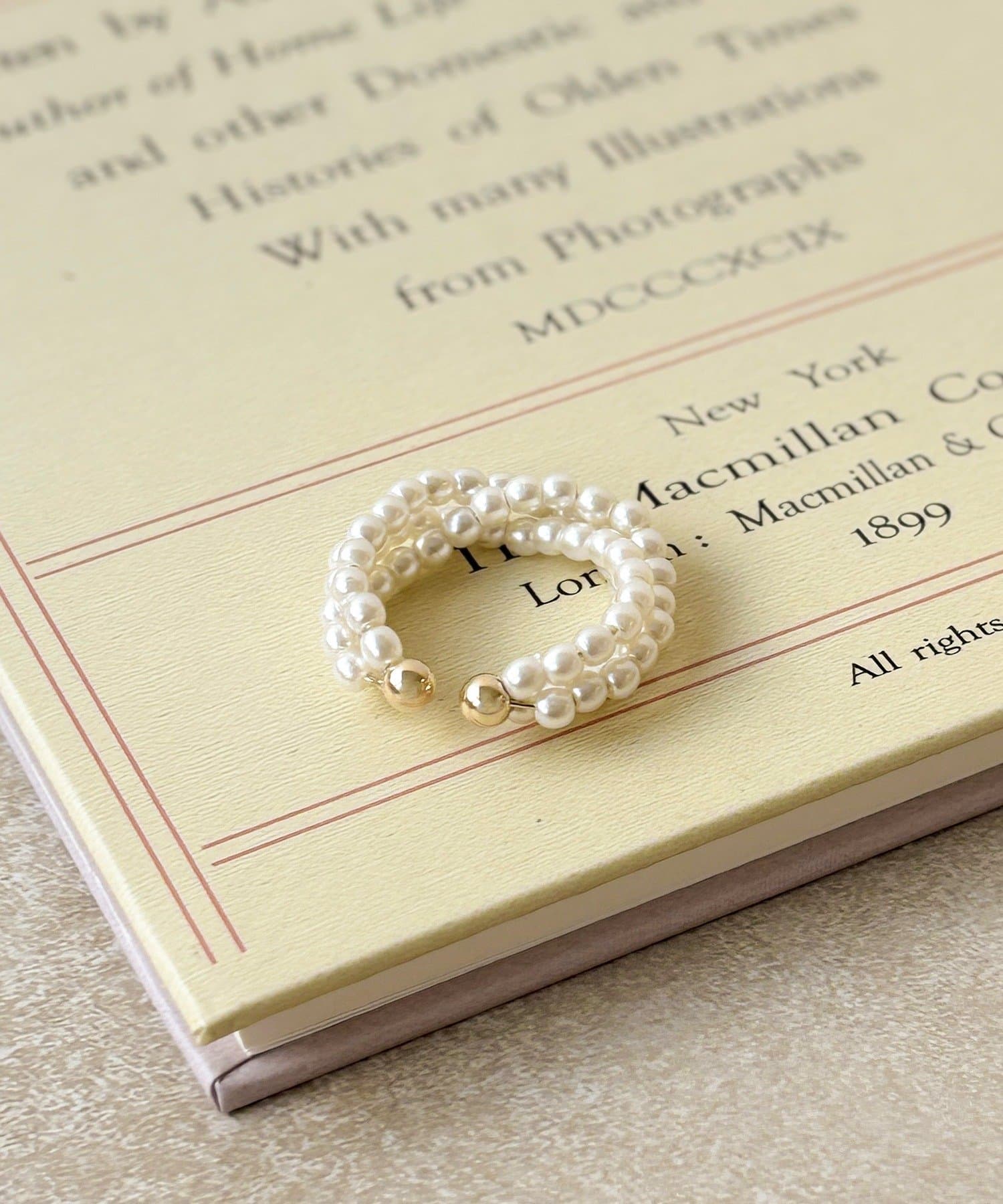 3COINS(スリーコインズ) パールまみれリング