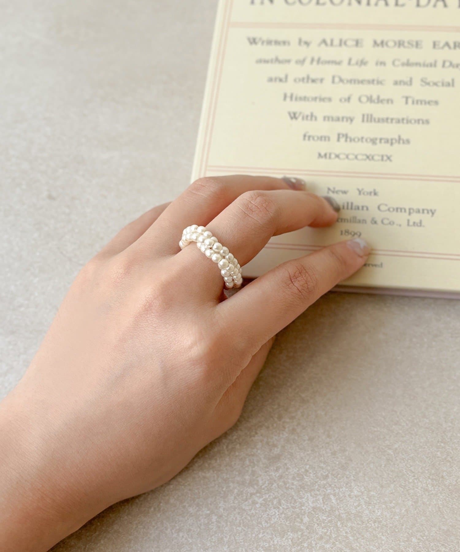 3COINS(スリーコインズ) パールまみれリング