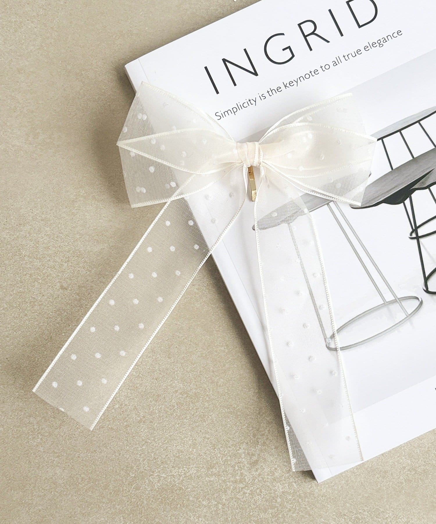 3COINS(スリーコインズ) シアードットリボンヘアフック