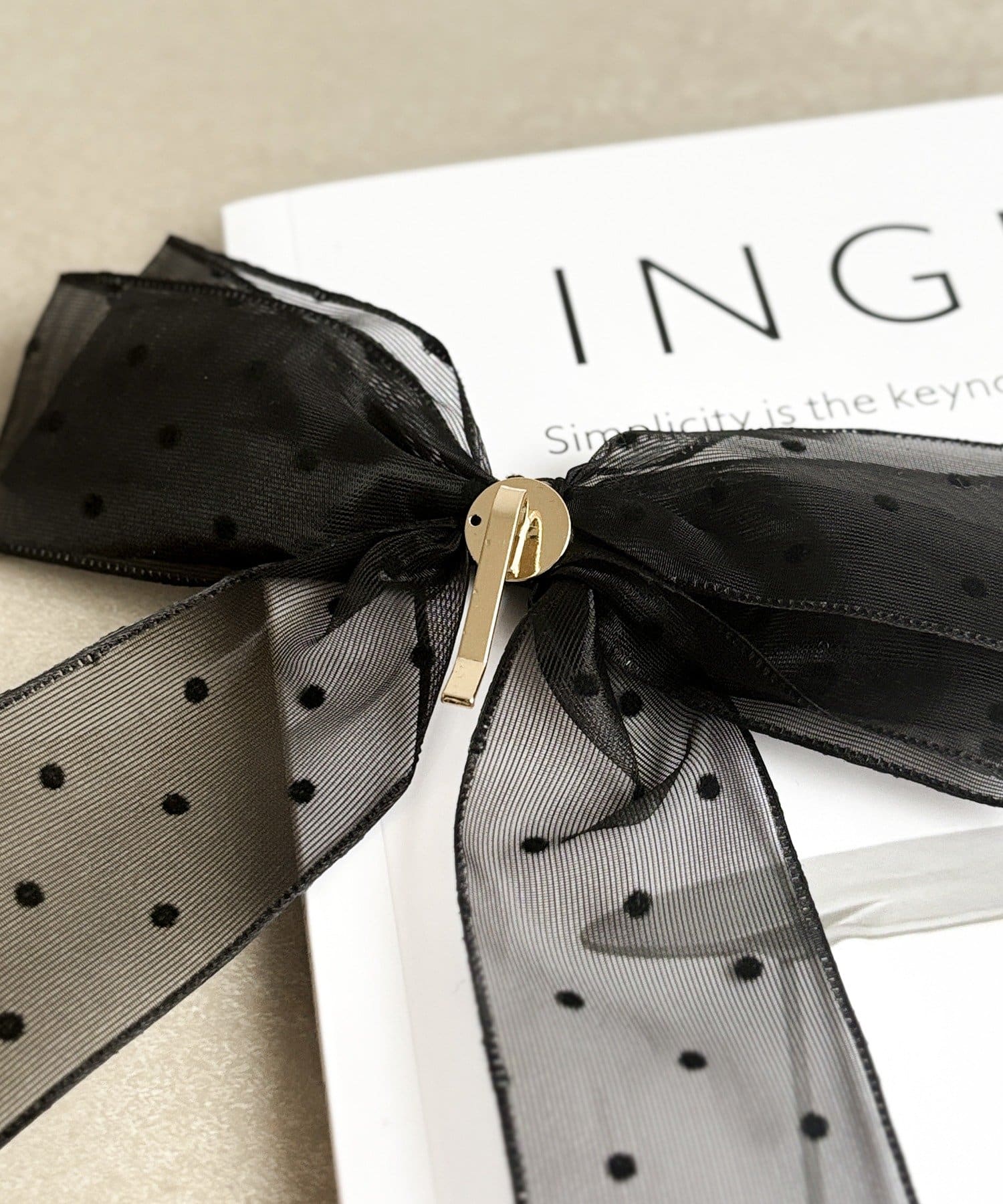 3COINS(スリーコインズ) シアードットリボンヘアフック