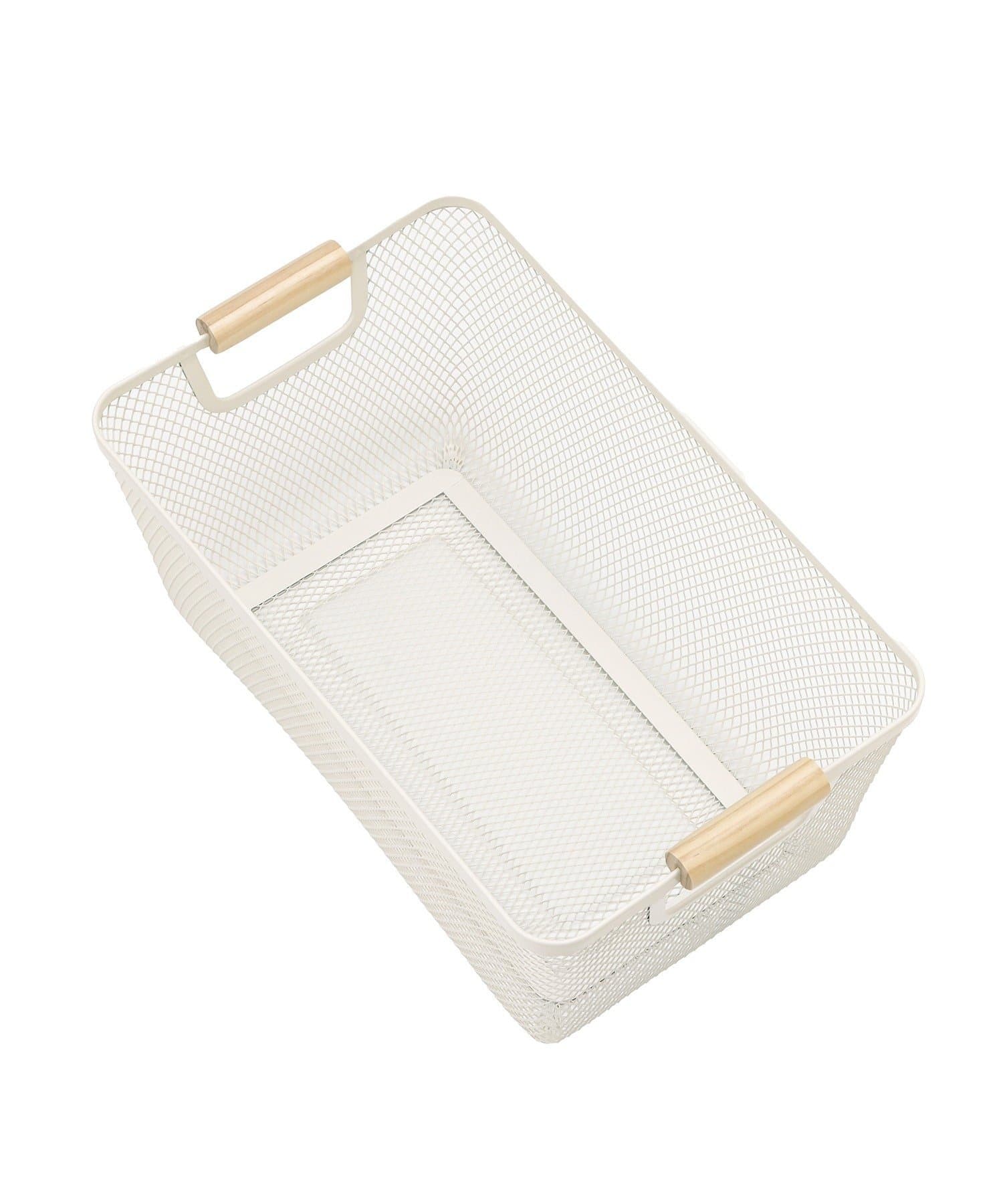 salut!(サリュ) ウッドハンドルワイヤーバスケット：L