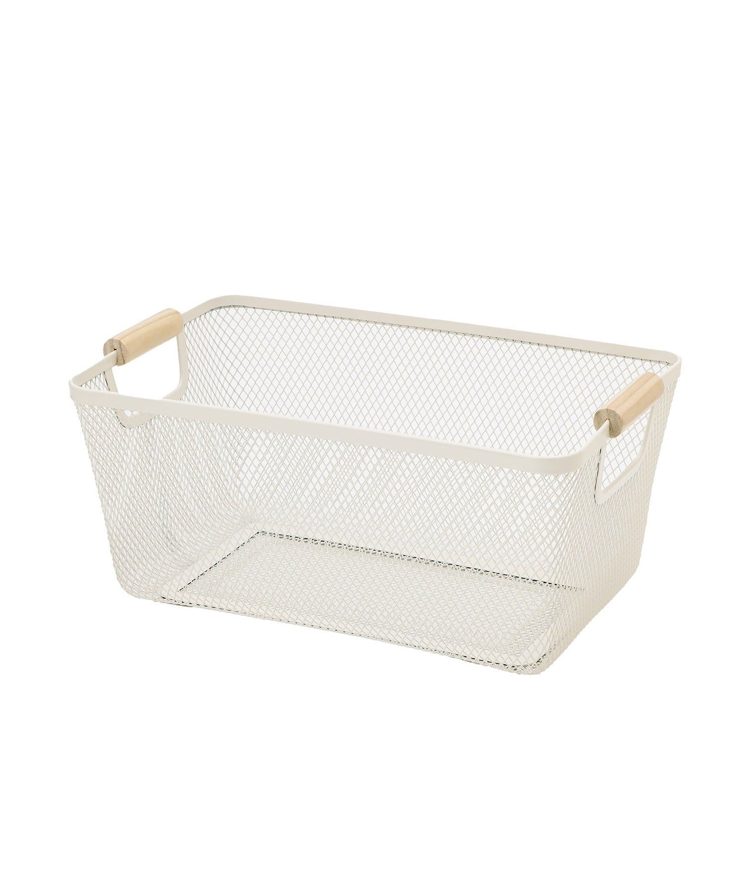 salut!(サリュ) ウッドハンドルワイヤーバスケット：L