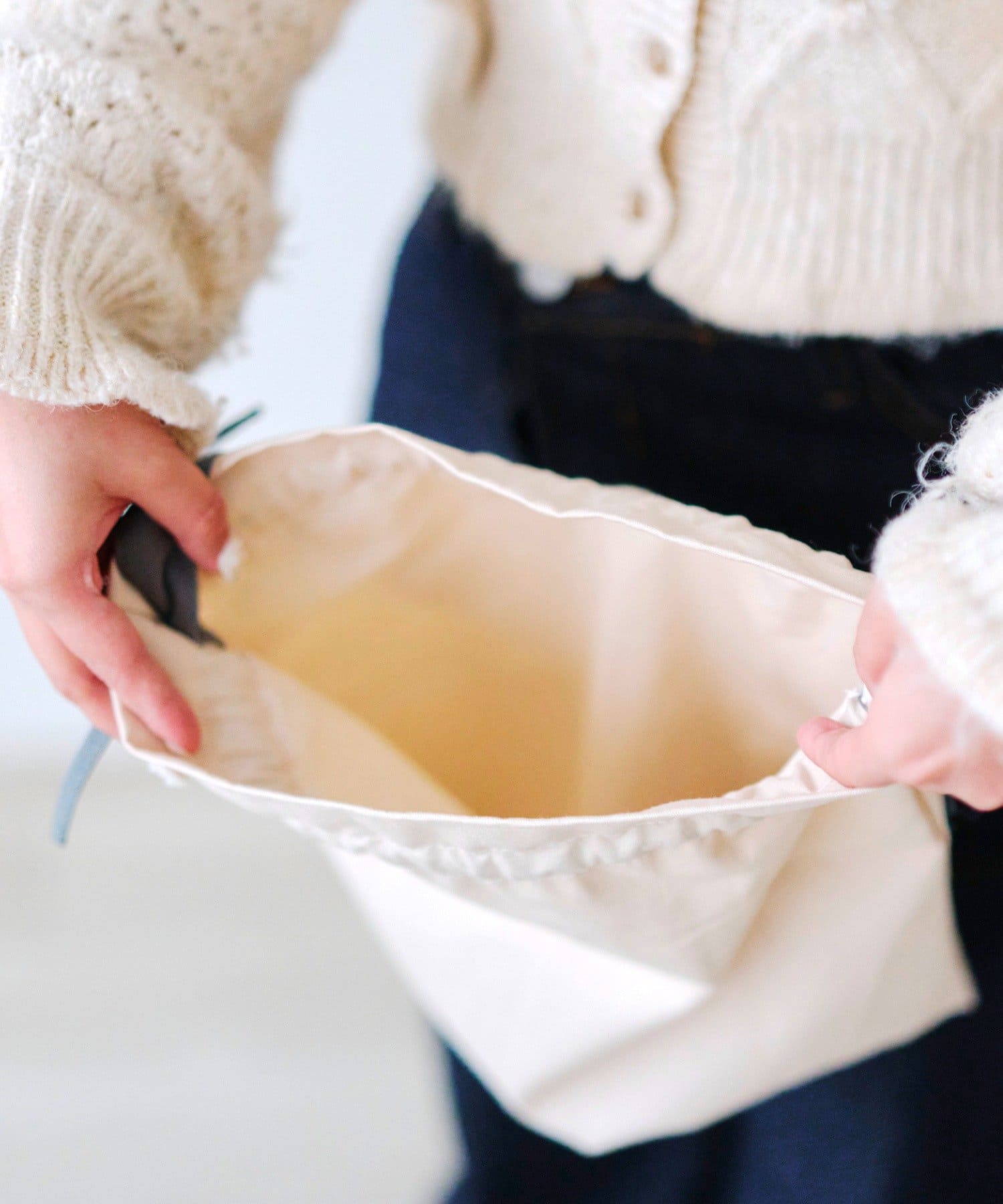 salut!(サリュ) バイカラー巾着トートバッグ