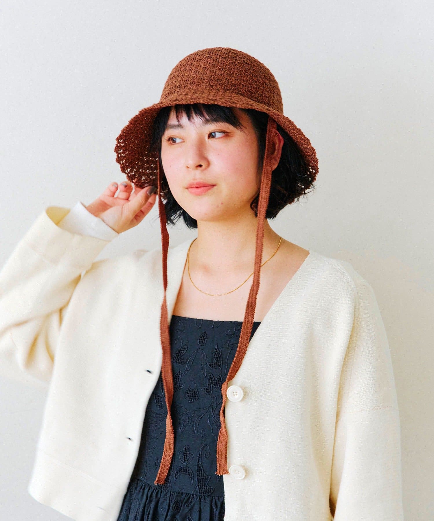 salut!(サリュ) レース編みバケットハット