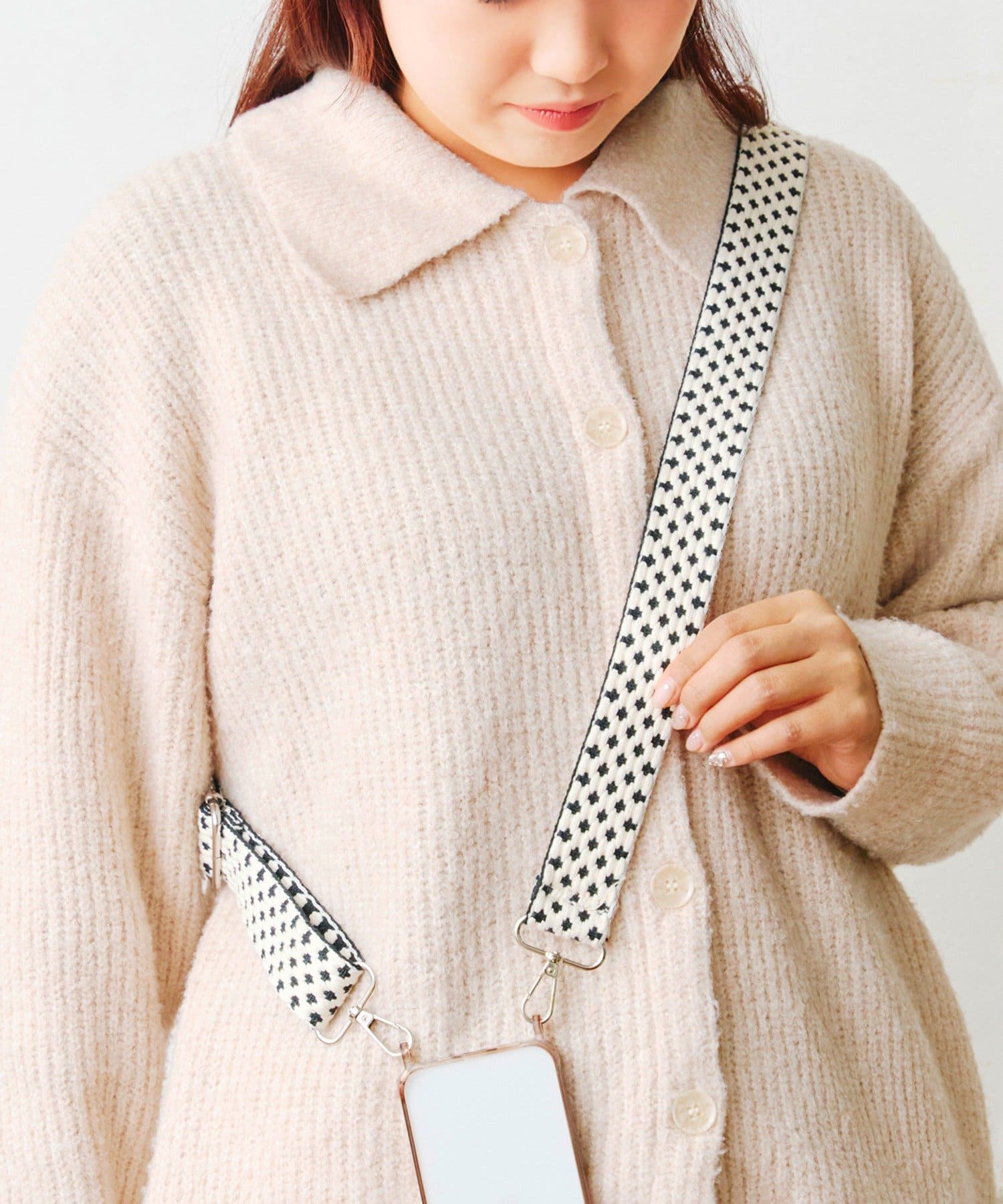 salut!(サリュ) ドットジャガードテープスマホストラップ