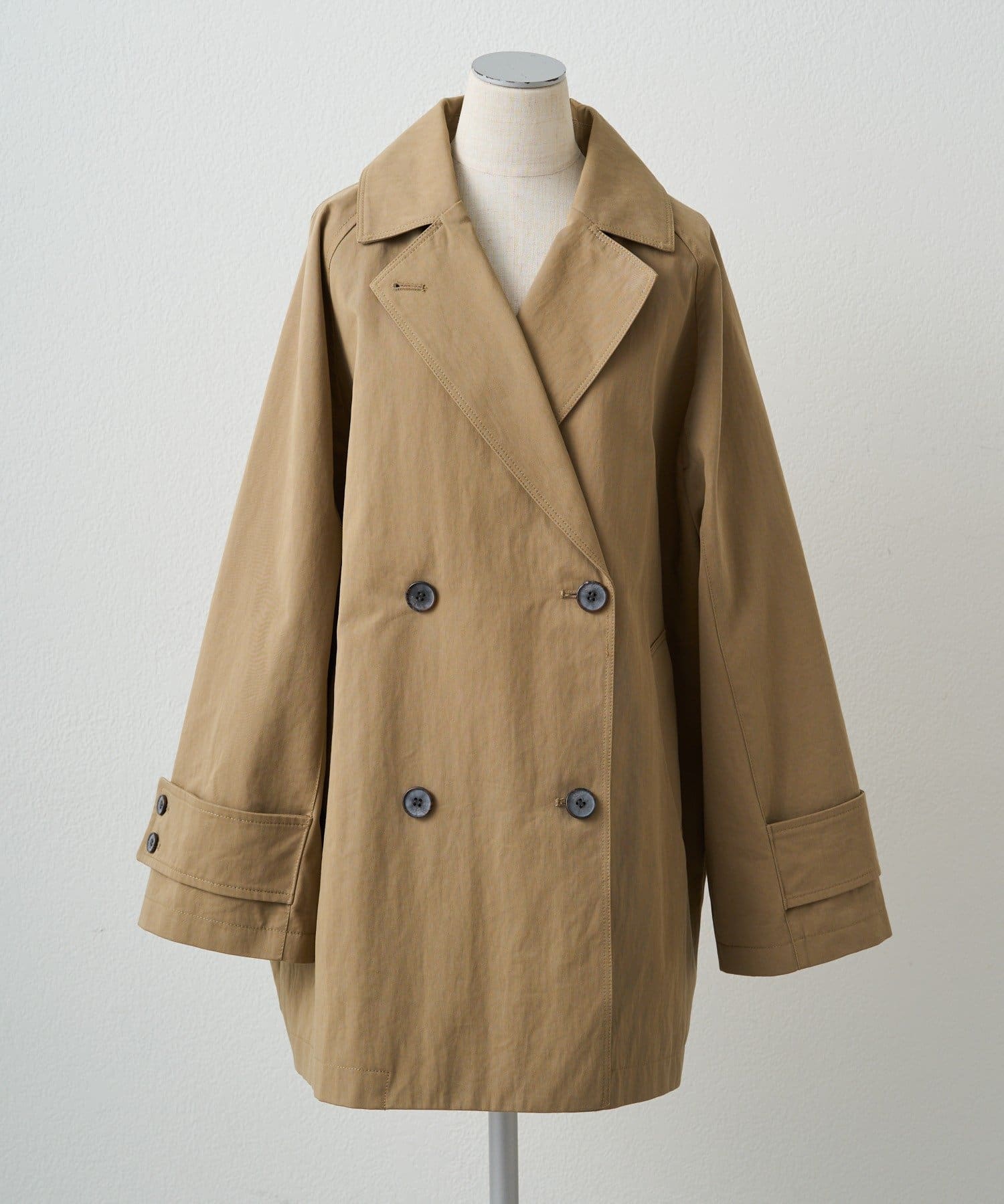 PUAL CE CIN(ピュアルセシン) リラックスミドル丈トレンチコート
