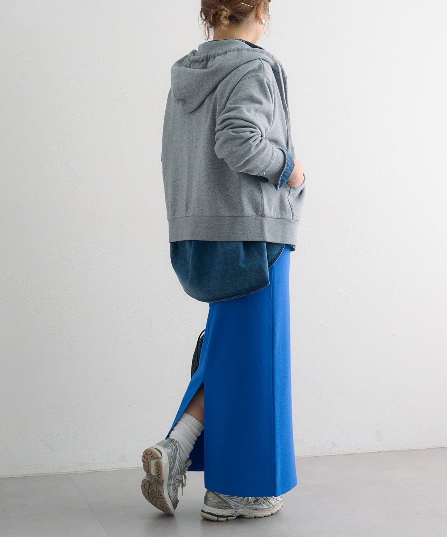 PUAL CE CIN(ピュアルセシン) ダブルジップ裏毛スウェットパーカー