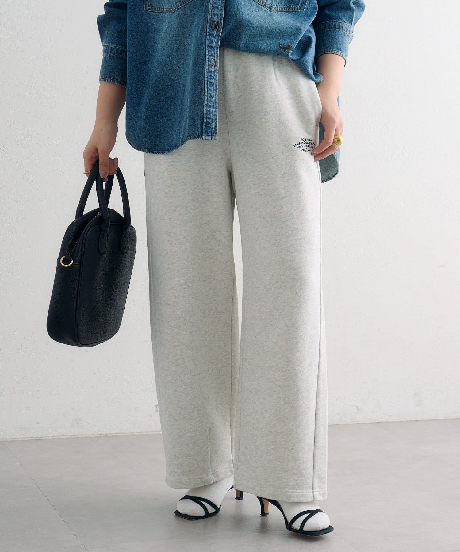 PUAL CE CIN(ピュアルセシン) 裏毛スウェットパンツ