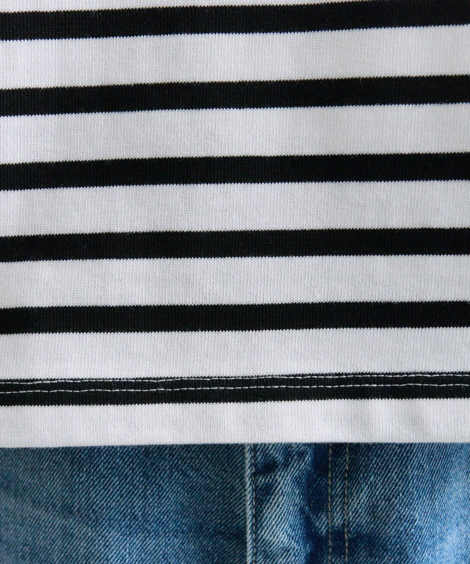 PUAL CE CIN(ピュアルセシン) ボーダーショートカットソー