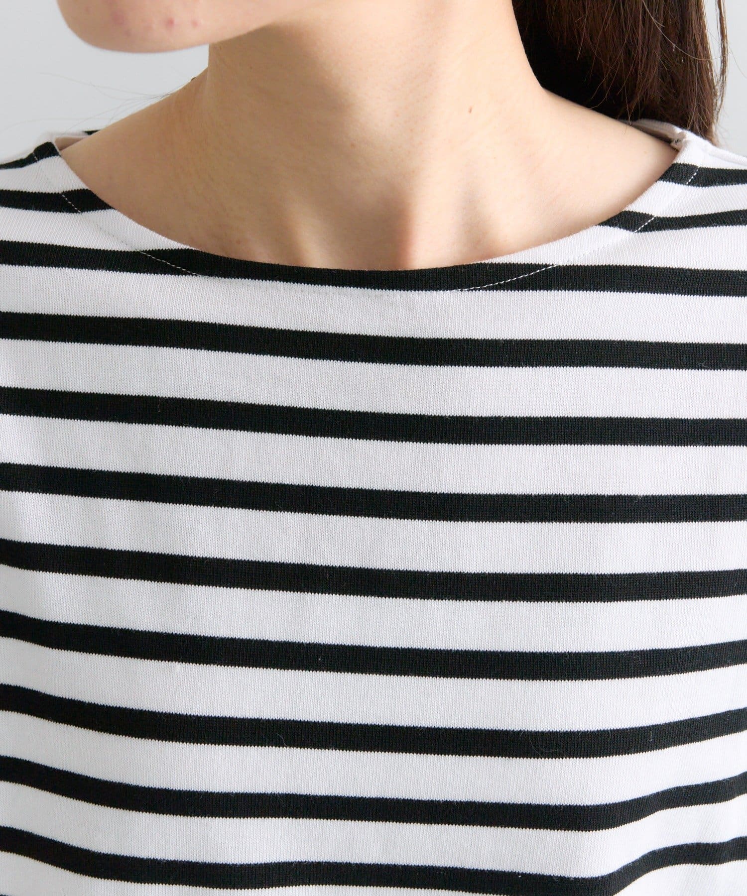 PUAL CE CIN(ピュアルセシン) ボーダーショートカットソー