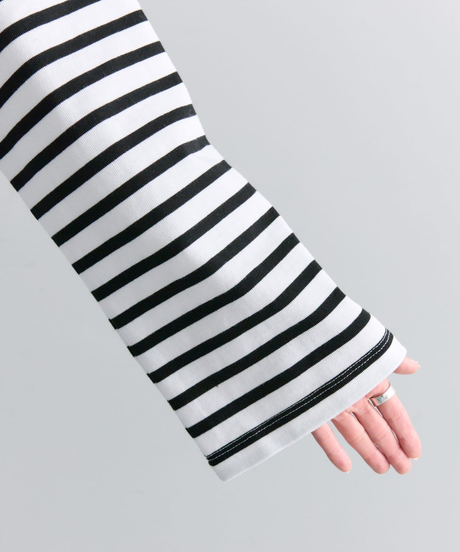 PUAL CE CIN(ピュアルセシン) ボーダーショートカットソー