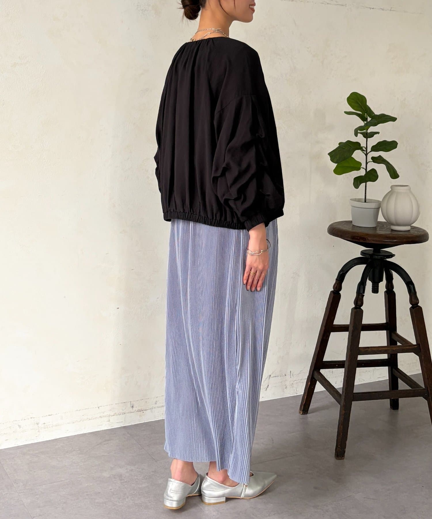 Chez toi(シェトワ) ノーカラーホイップブルゾン