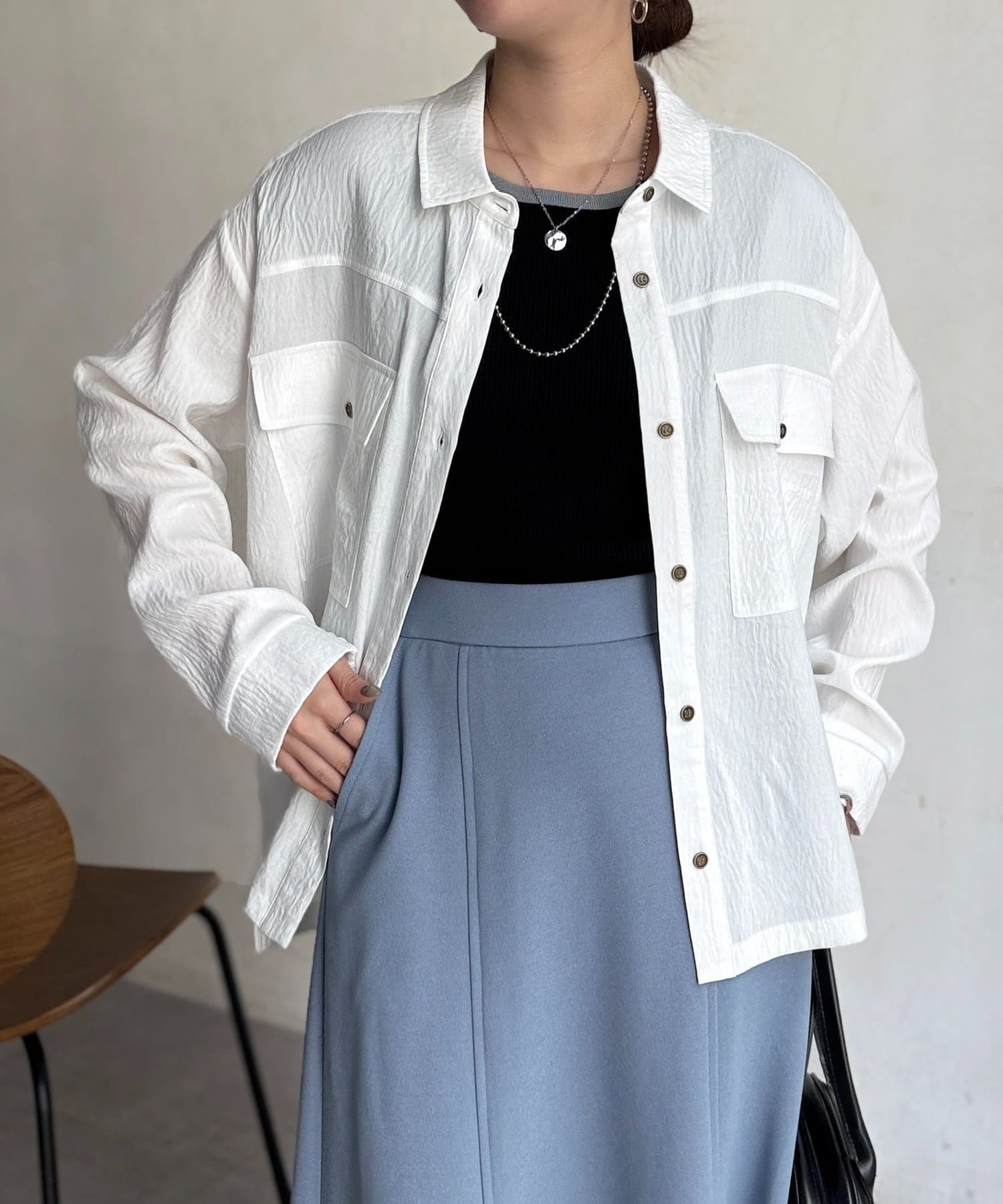 Chez toi(シェトワ) ポケットワークシャツ