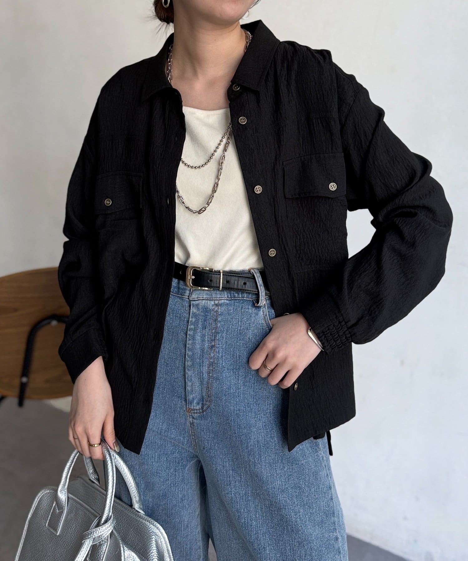 Chez toi(シェトワ) ポケットワークシャツ