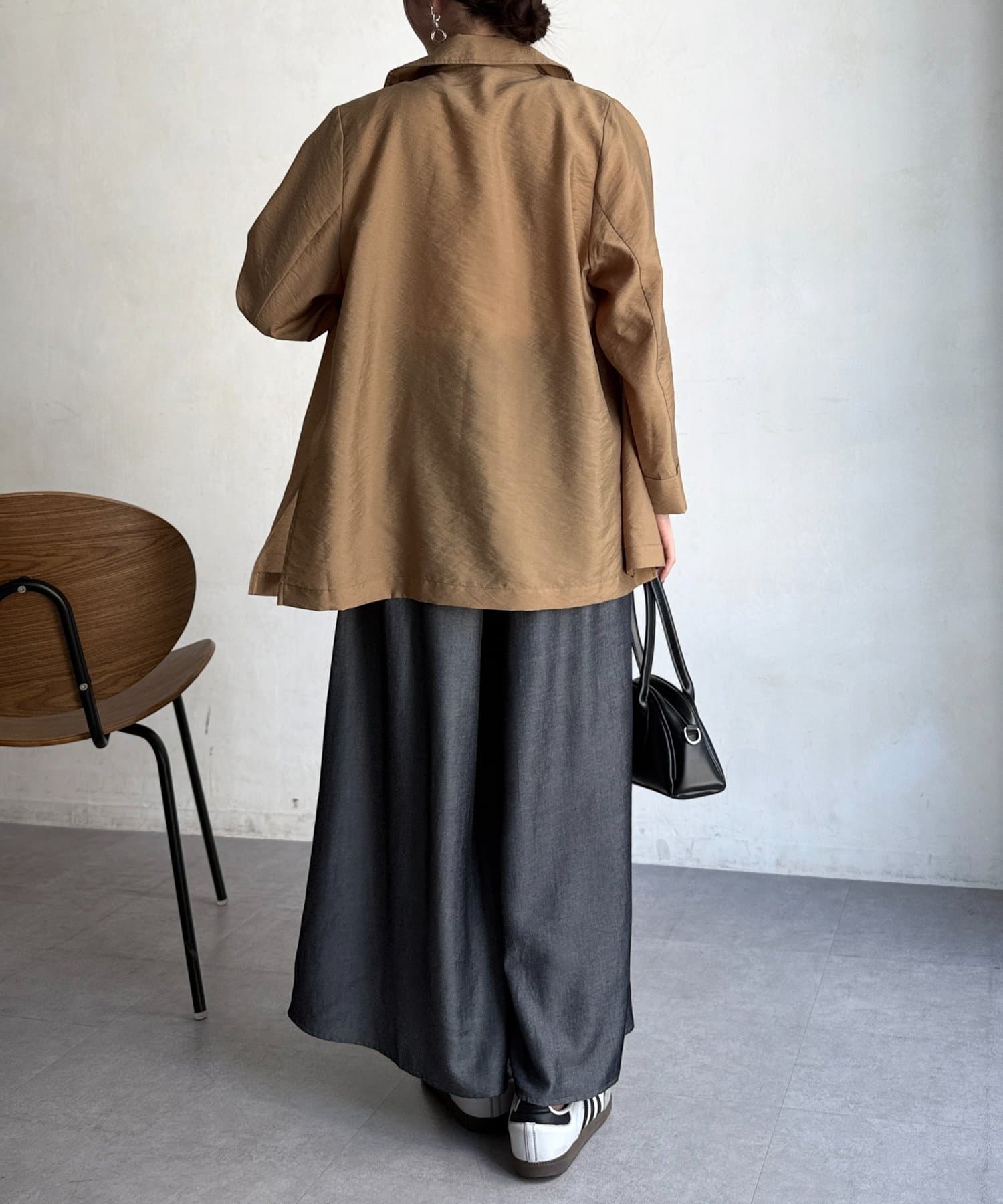 Chez toi(シェトワ) 落ち感フレアテンセルパンツ