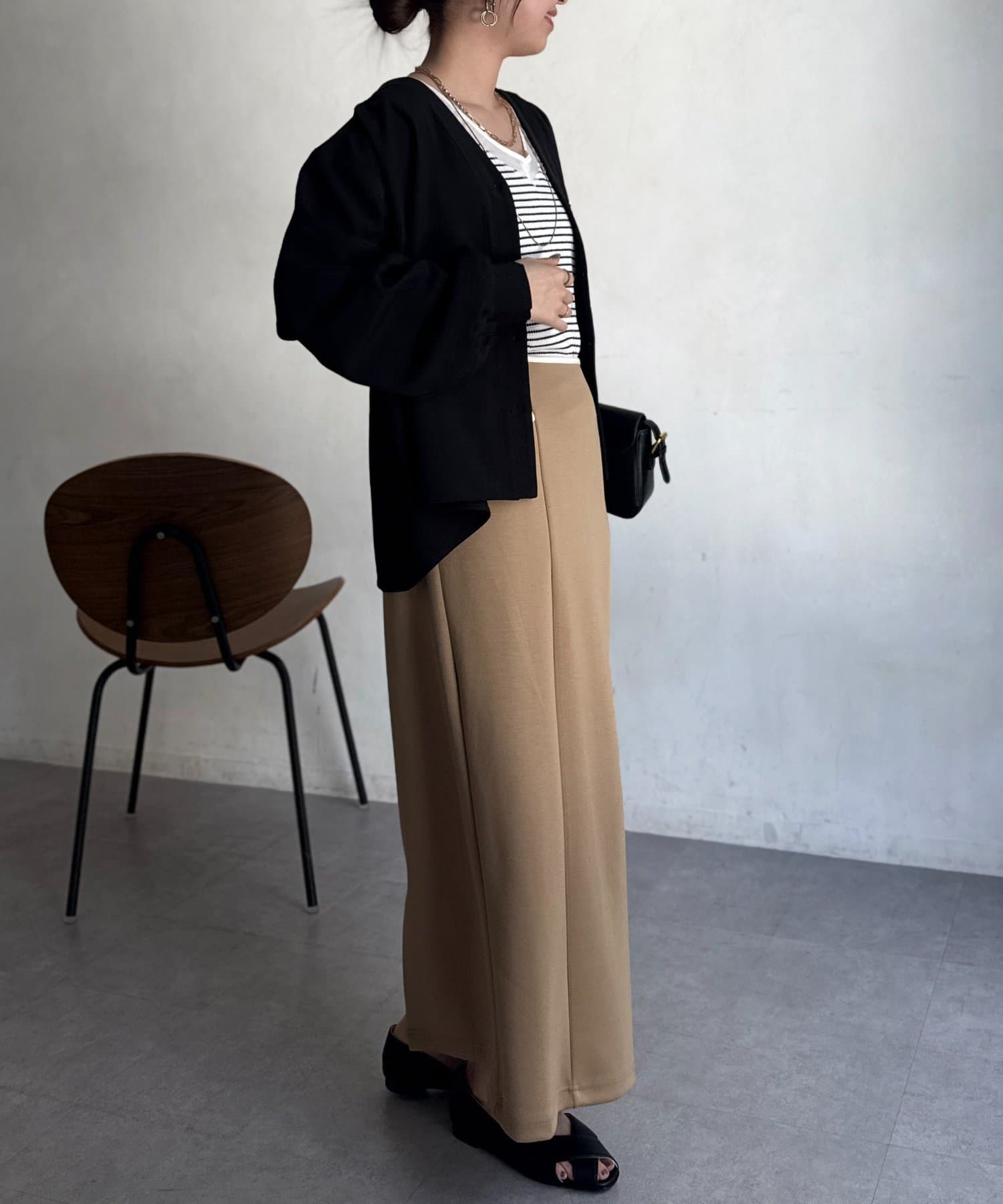 Chez toi(シェトワ) 着流しシャツカーディガン