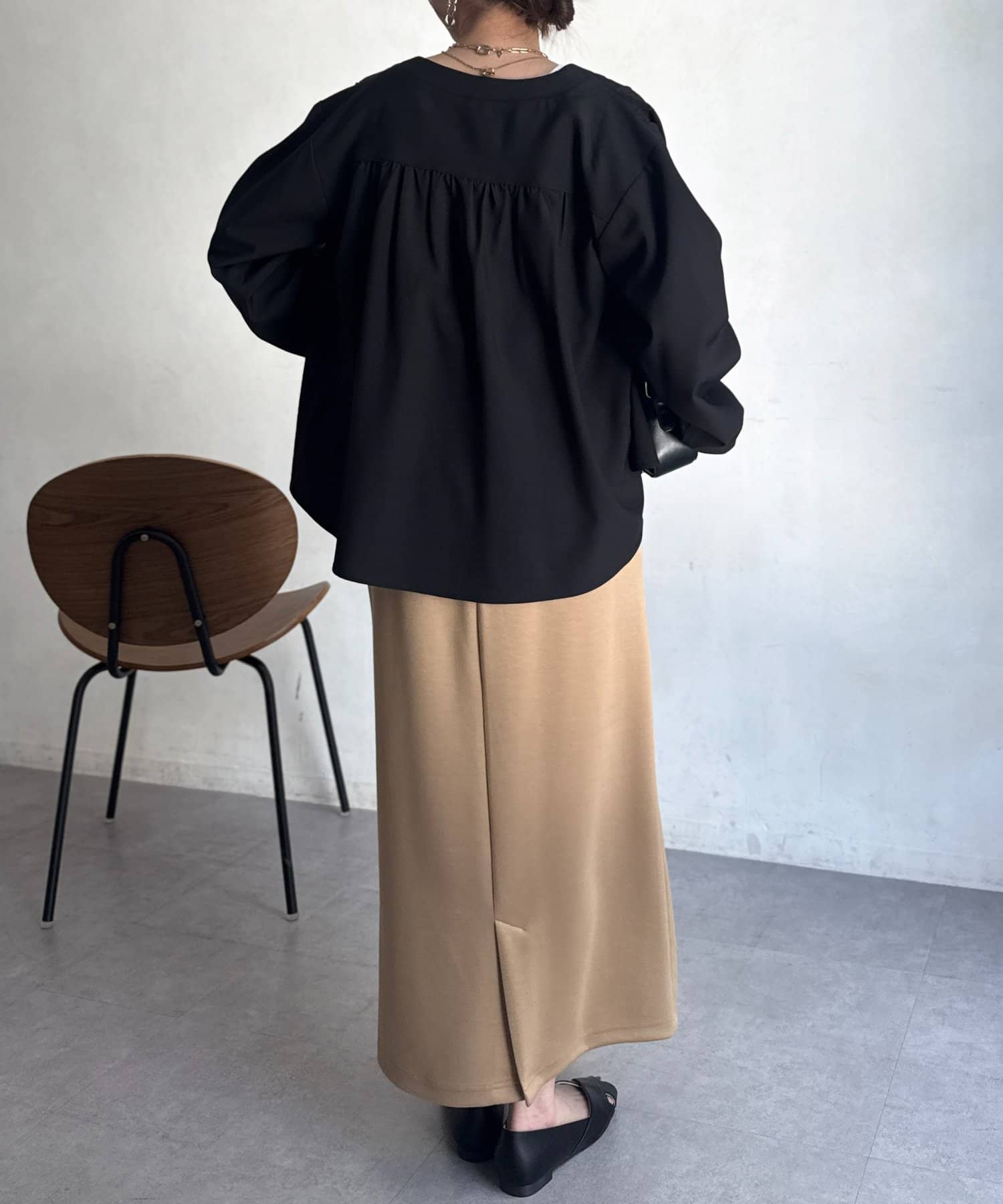 Chez toi(シェトワ) 着流しシャツカーディガン