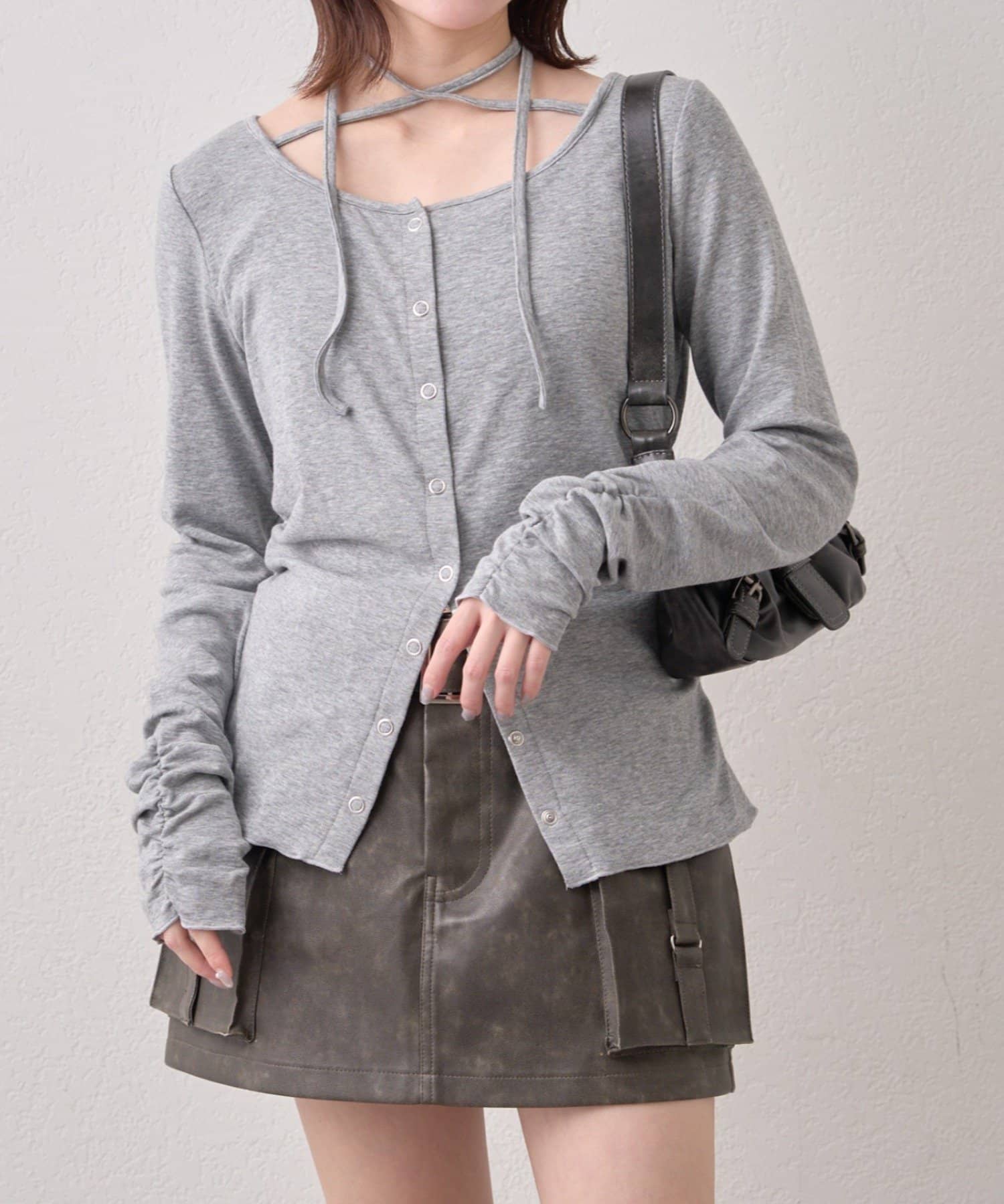 mline(エムライン) [mline]チョーカーボタントップス