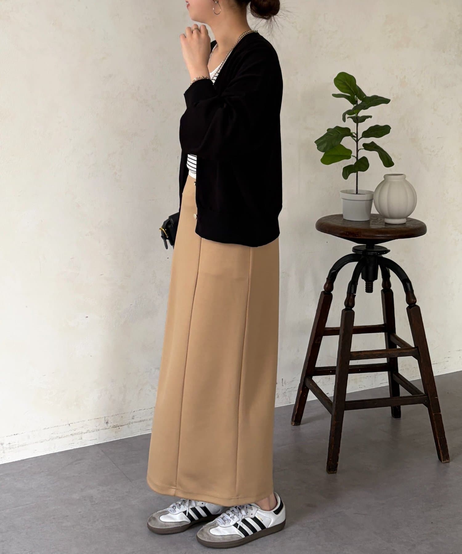 Chez toi(シェトワ) ニュアンスボタン長袖ニットカーディガン