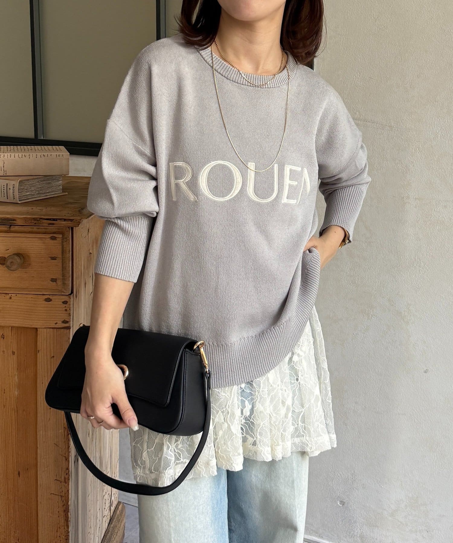 Thevon.(ゼヴォン) ROUENロゴニットプルオーバー