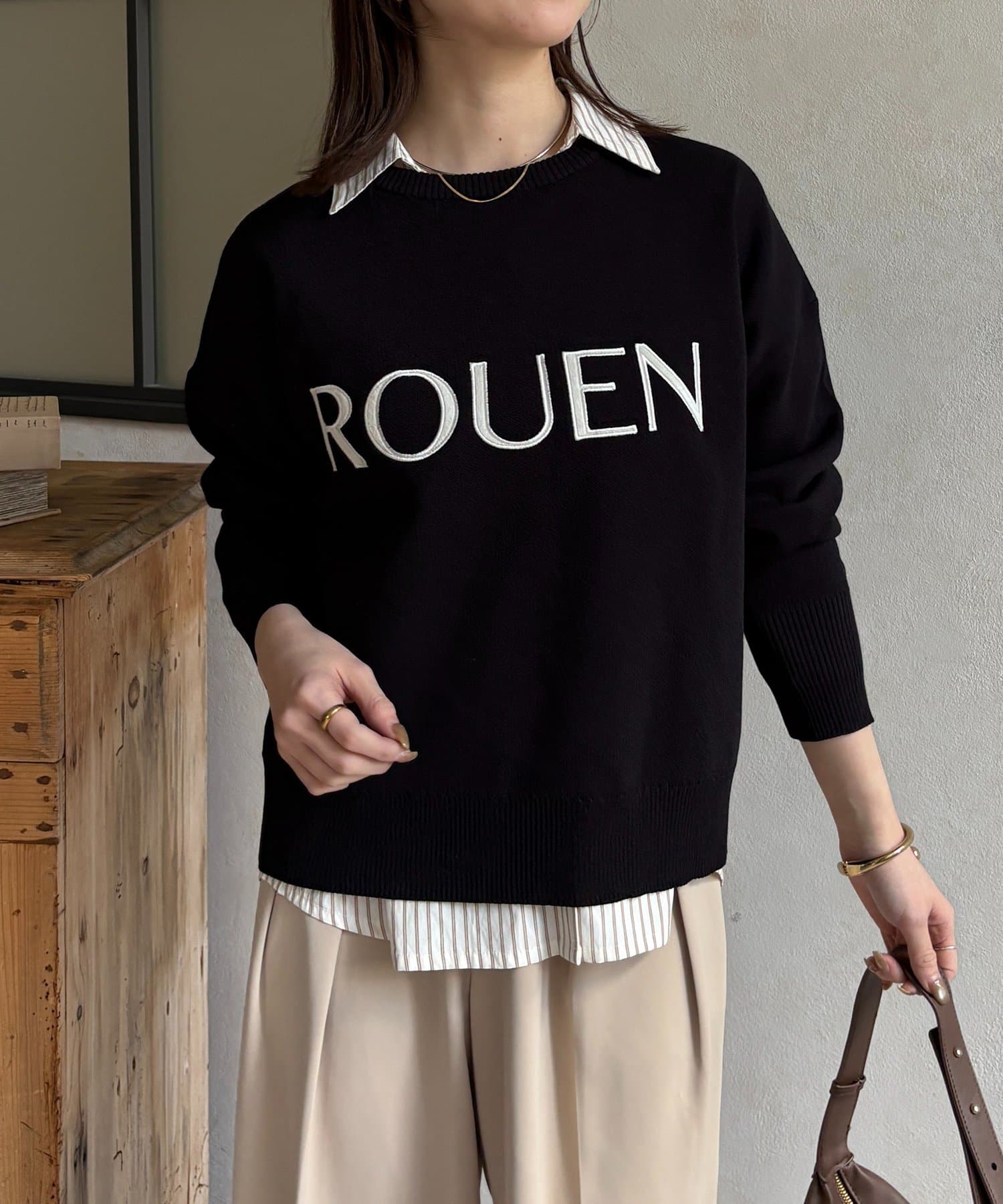 Thevon.(ゼヴォン) ROUENロゴニットプルオーバー