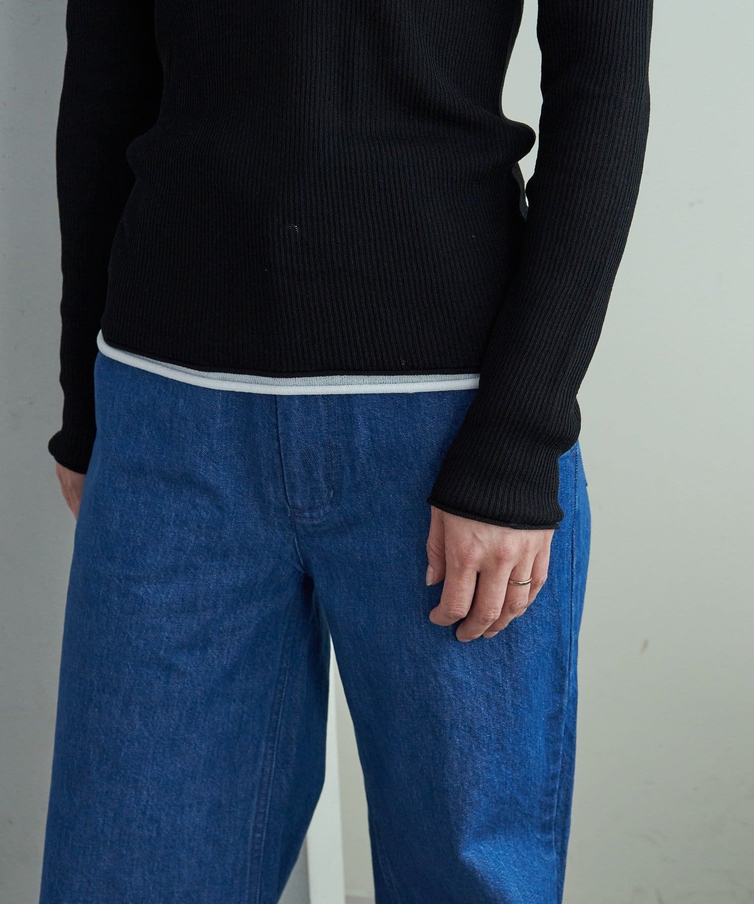 SHENERY(シーナリー) ヘンリーネックレイヤードニット