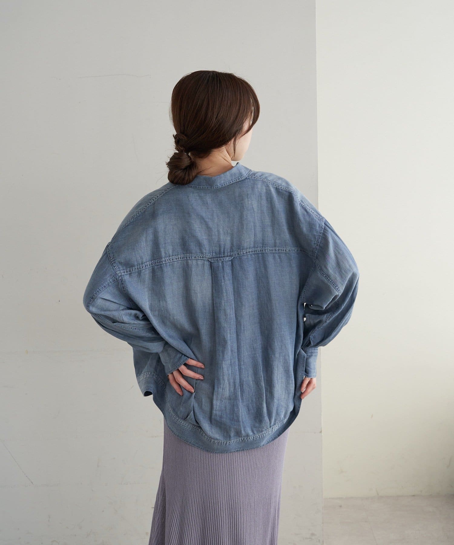 SHENERY(シーナリー) 【再入荷】シアーデニムシャツ