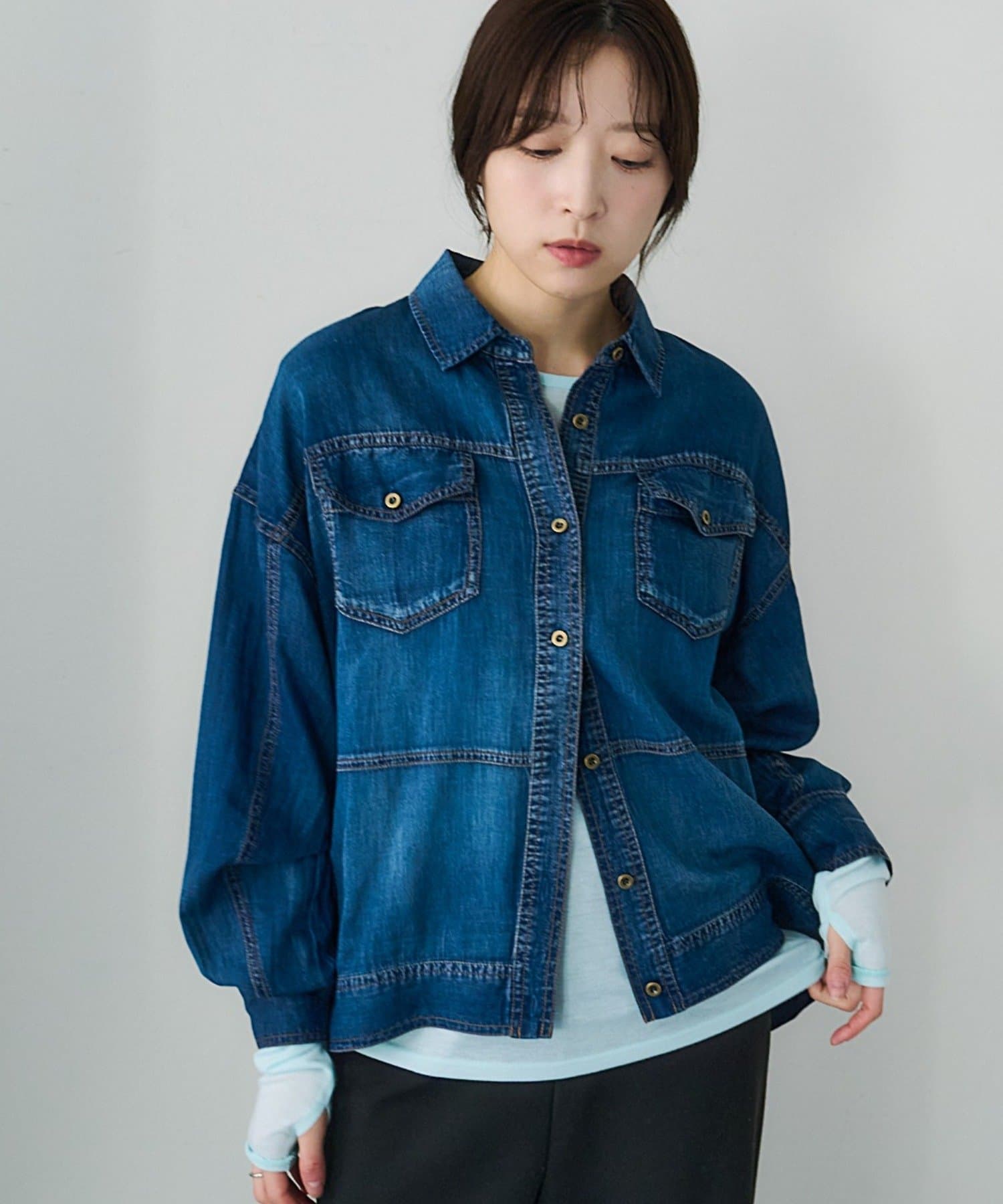 SHENERY(シーナリー) 【26SS予約】シアーデニムシャツ