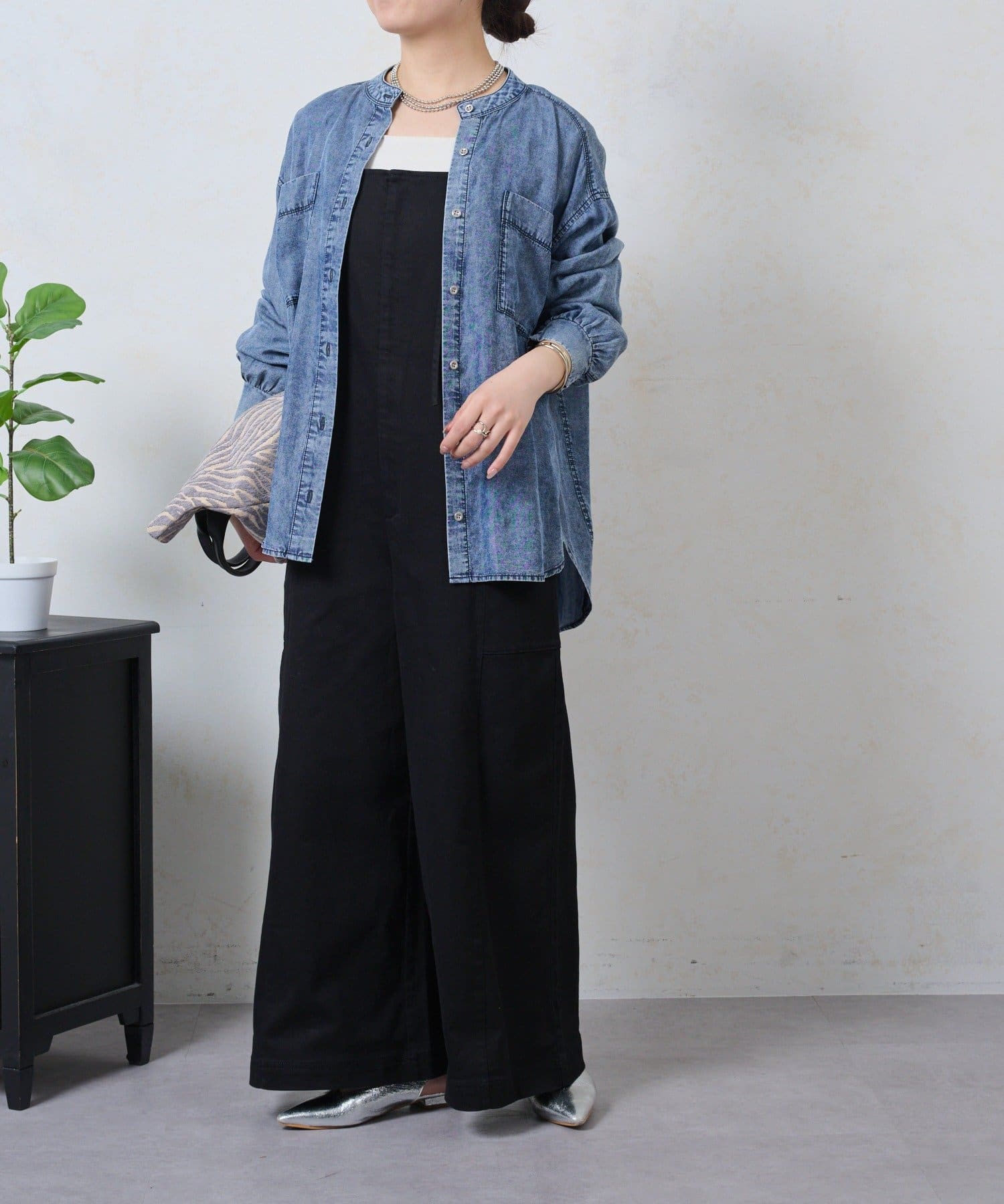 Jena　espace merveilleux(ジェナ　エスパスメルヴェイユ) ストレッチサロペット