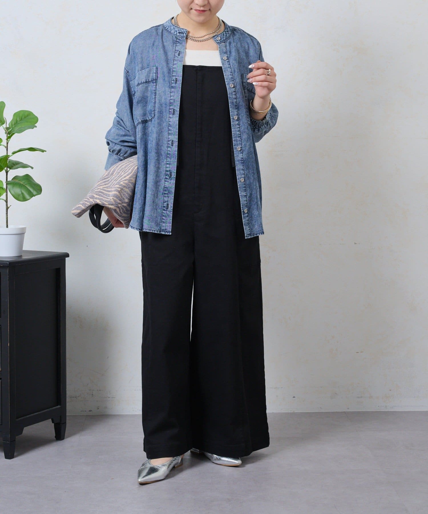 Jena　espace merveilleux(ジェナ　エスパスメルヴェイユ) ストレッチサロペット