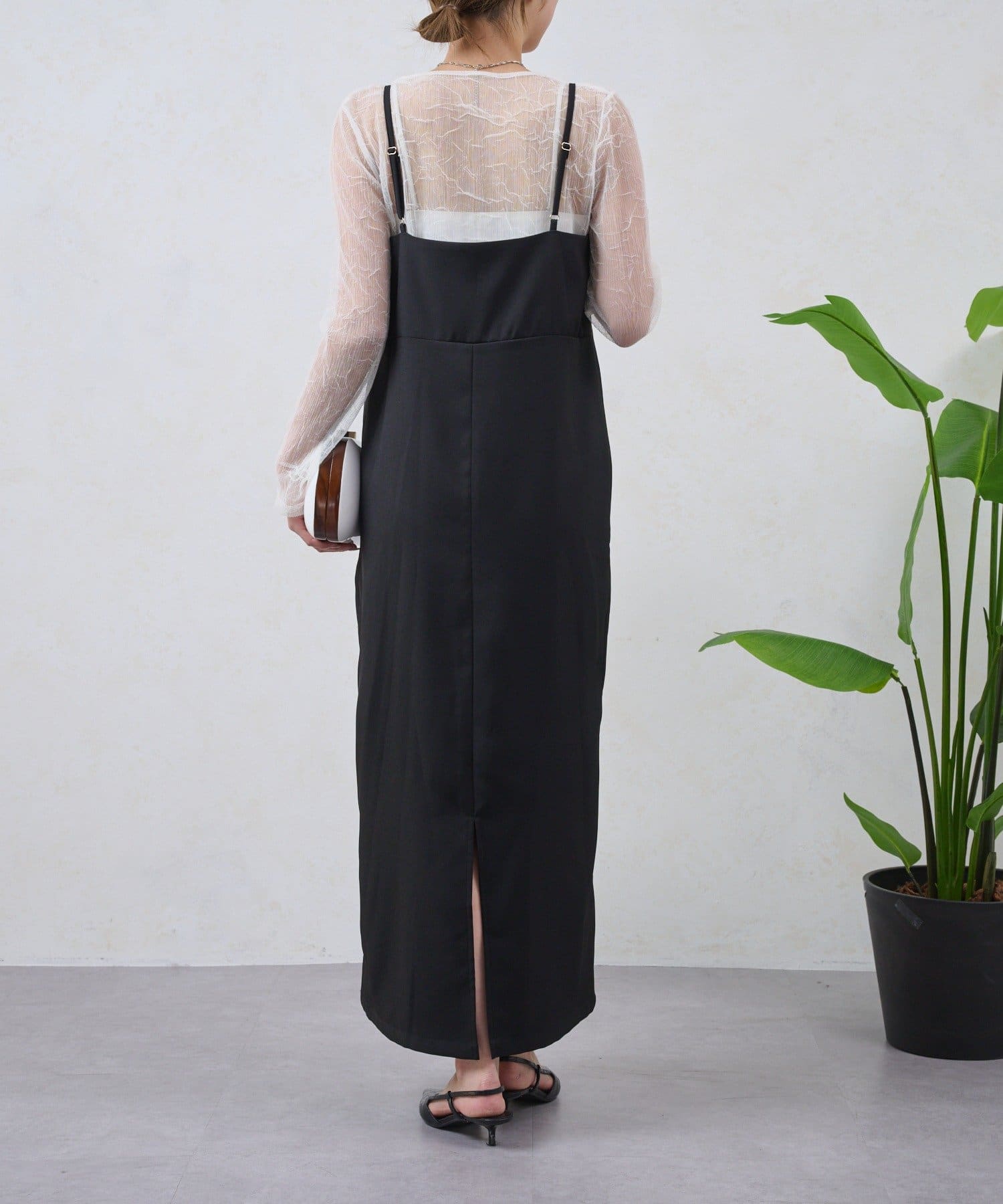 Jena　espace merveilleux(ジェナ　エスパスメルヴェイユ) ギャザーレースセットワンピース