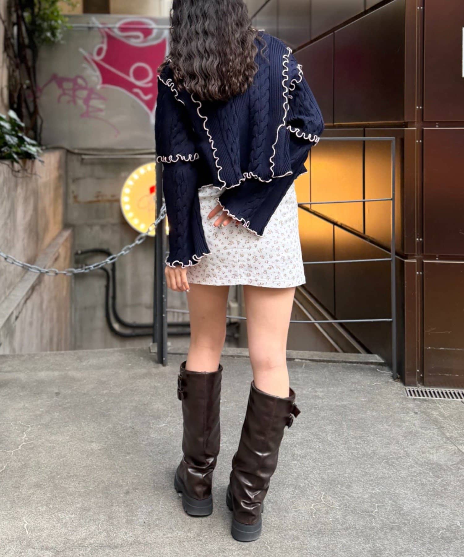 w closet(ダブルクローゼット) 花柄ミニスカパン