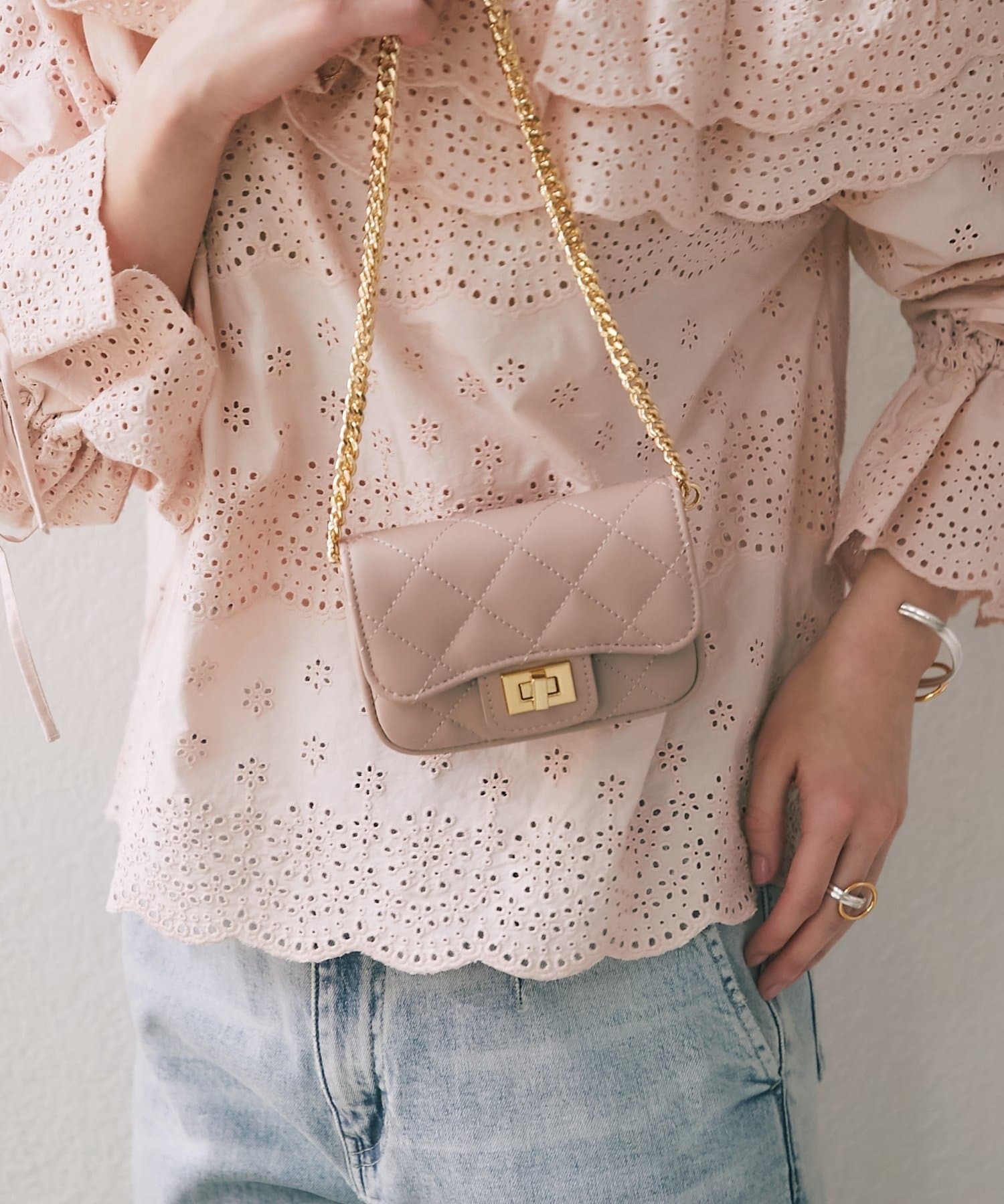 La boutique BonBon(ラブティックボンボン) 【オウレンティ】ミニキルティングチェーンバッグ