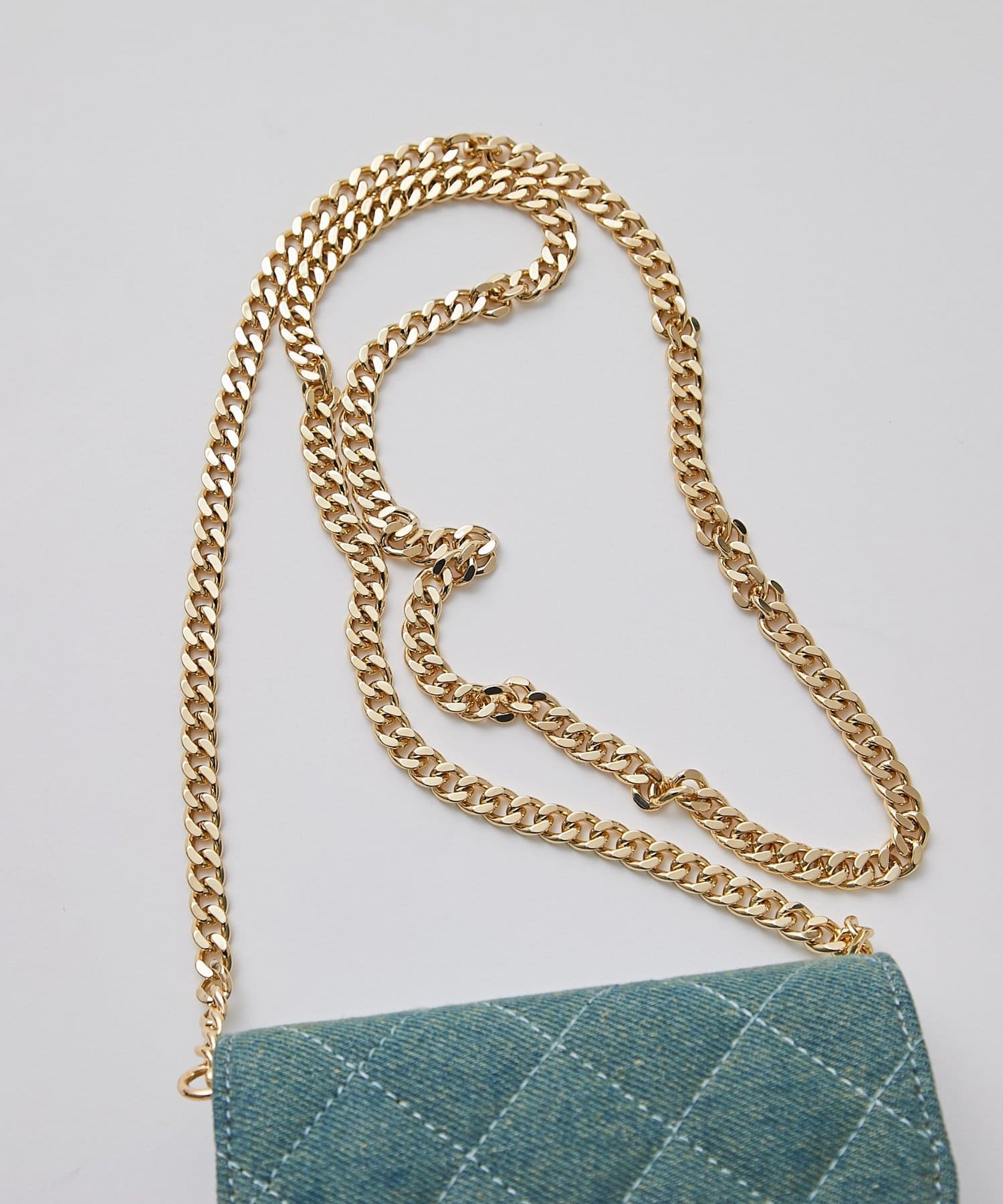 La boutique BonBon(ラブティックボンボン) オウレンティ/ミニデニムキルティングチェーンバッグ