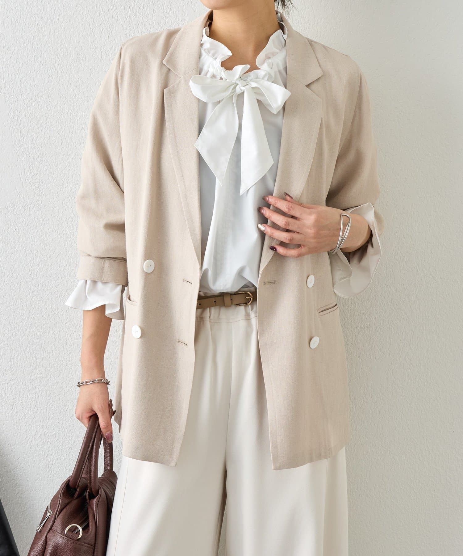 Jena　espace merveilleux(ジェナ　エスパスメルヴェイユ) 【WEB限定】メッシュWボタンジャケット