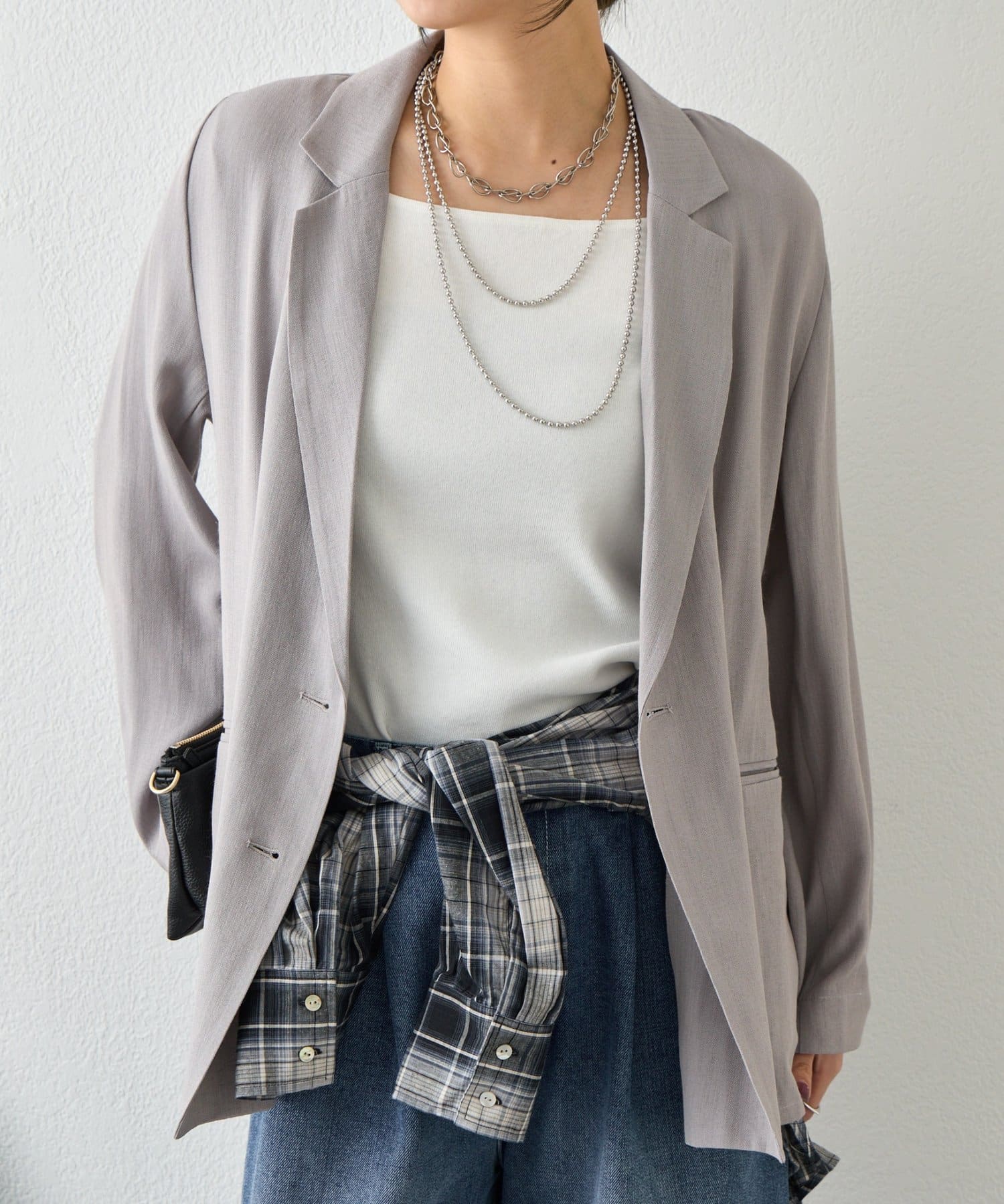 Jena　espace merveilleux(ジェナ　エスパスメルヴェイユ) 【WEB限定】メッシュWボタンジャケット