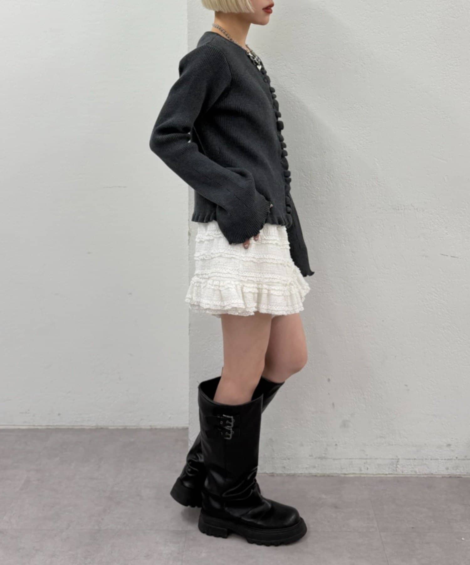 w closet(ダブルクローゼット) マルチWAYフリルカーディガン