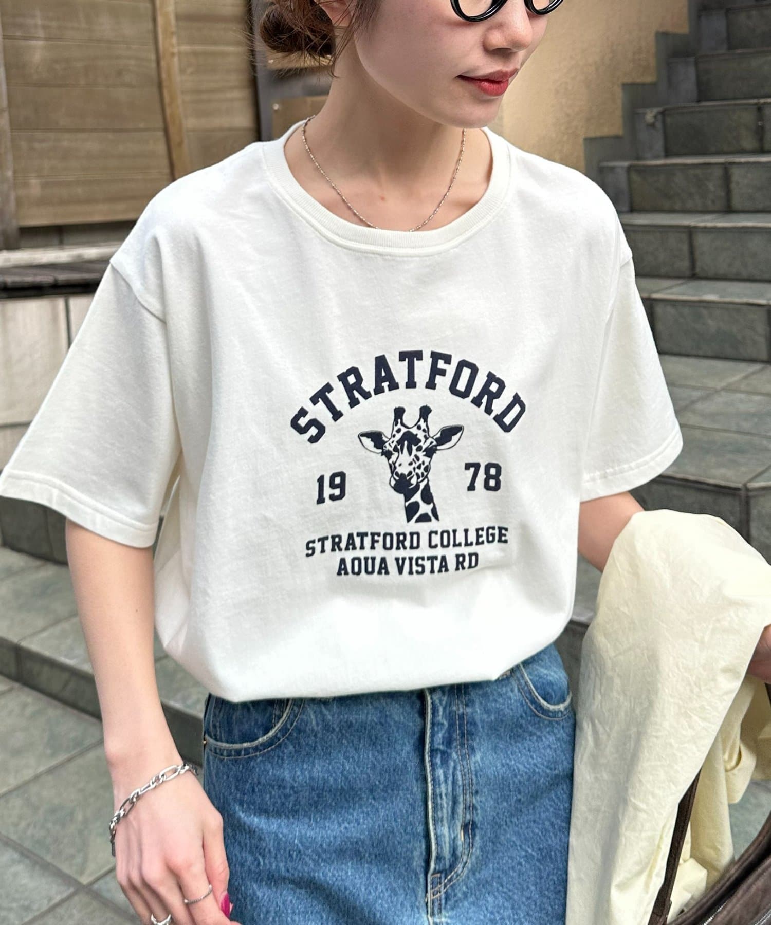 DISCOAT(ディスコート) 【Enlude】アニマルカレッジロゴT《ユニセックス》