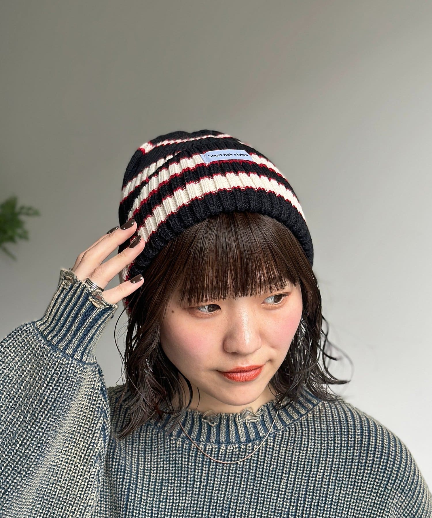 CPCM(シーピーシーエム) マルチボーダーニット帽