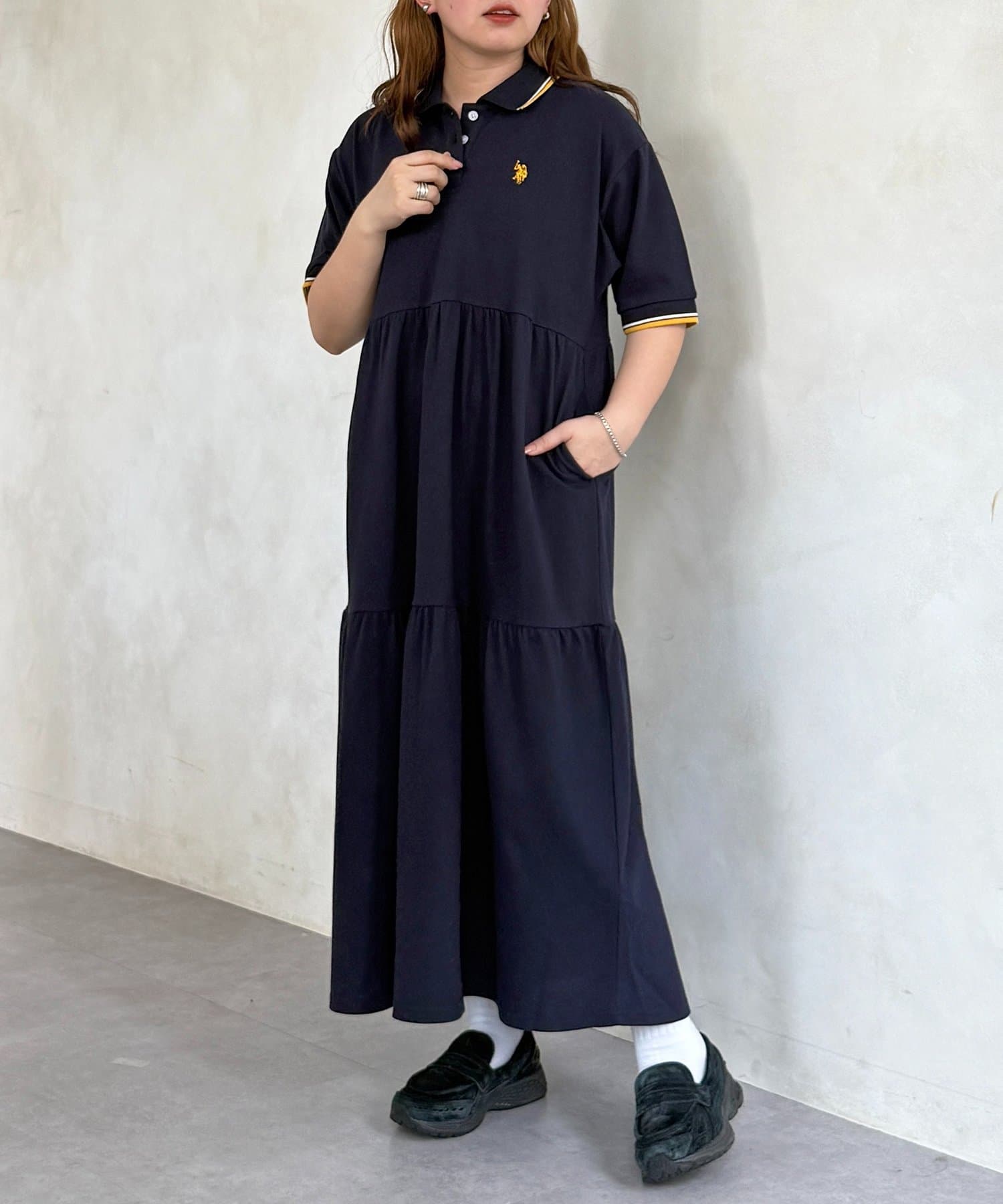 CPCM(シーピーシーエム) 【U.S. POLO ASSN.】鹿の子ポロワンピース