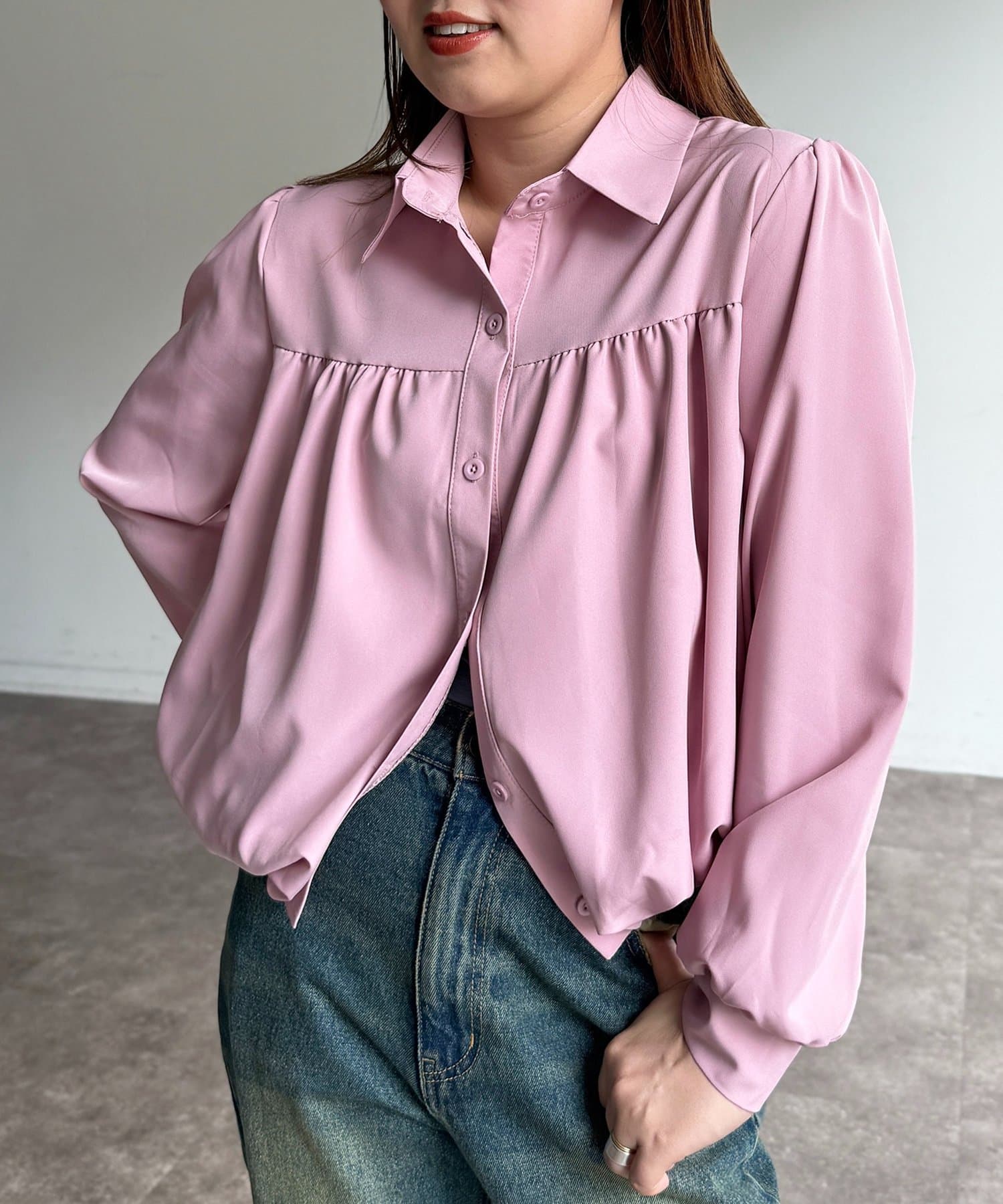 CPCM(シーピーシーエム) 短丈バルーンシャツ