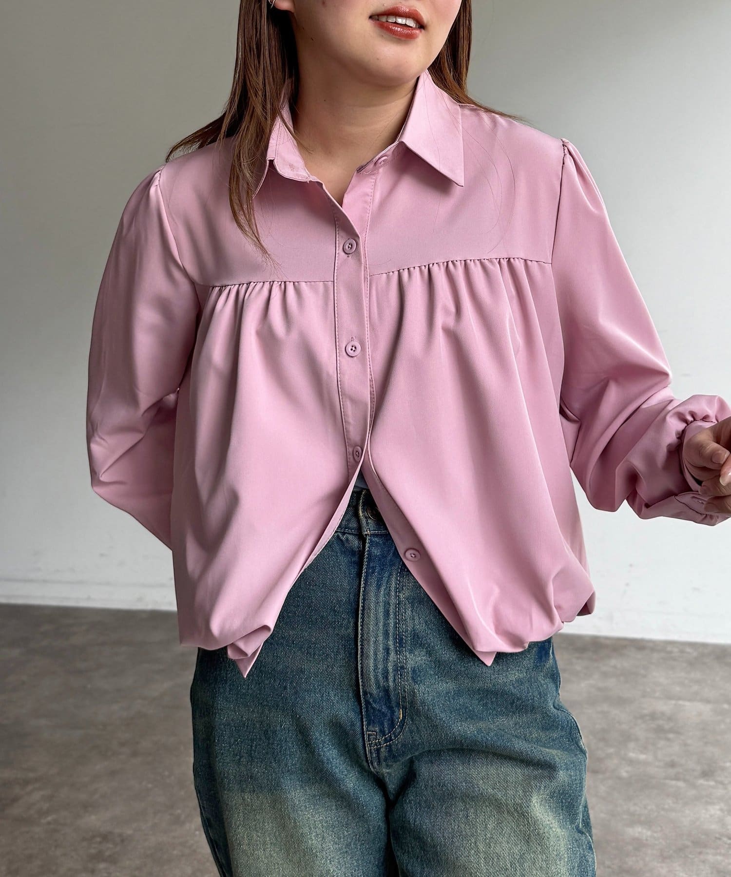 CPCM(シーピーシーエム) 短丈バルーンシャツ