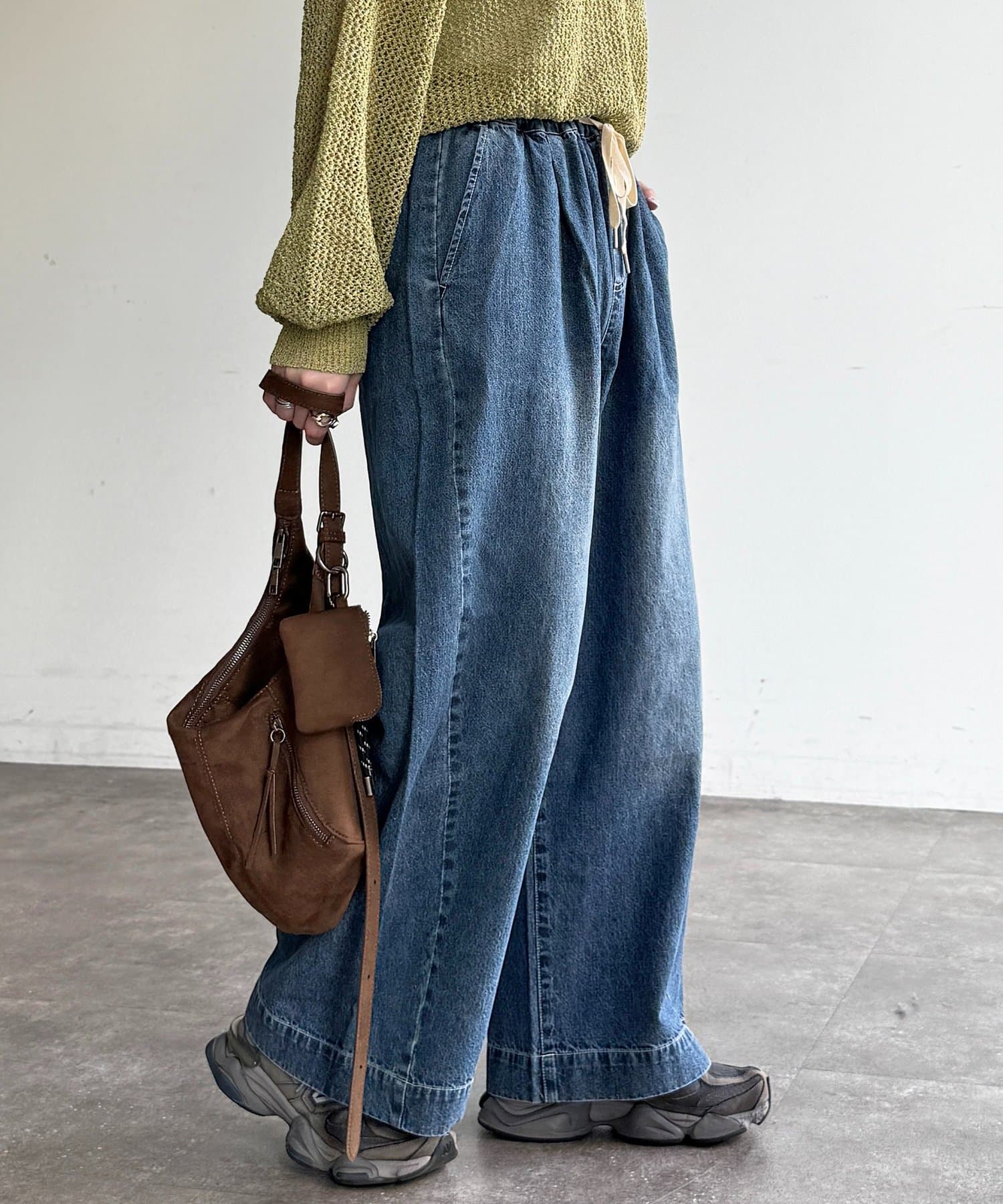 CPCM(シーピーシーエム) 麻混デニムイージーパンツ