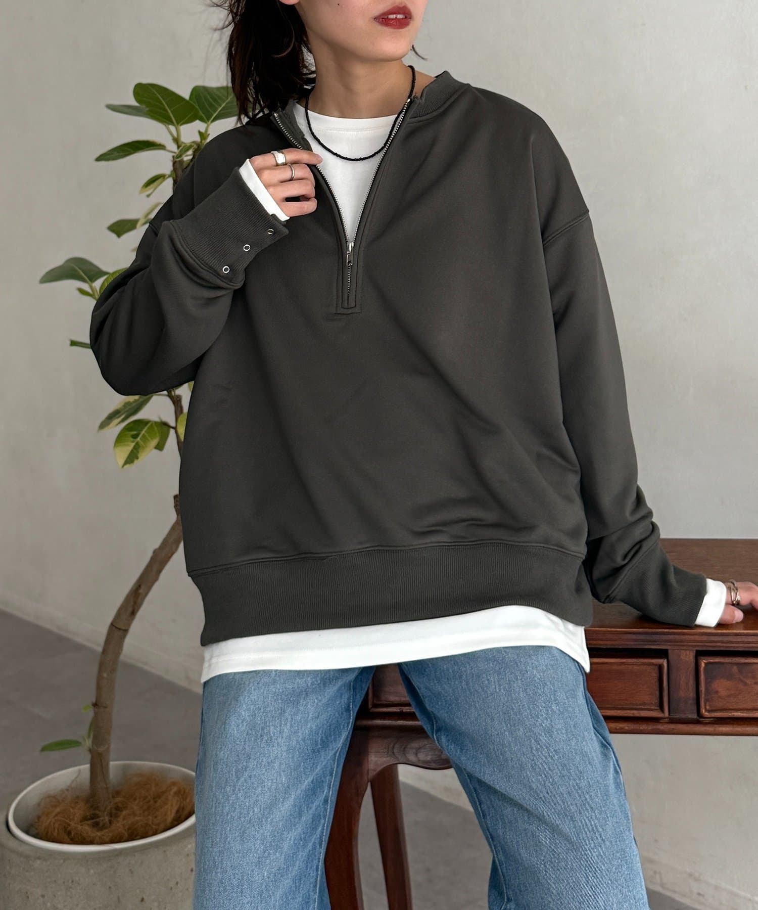 CPCM(シーピーシーエム) インナーセットジップスウェット