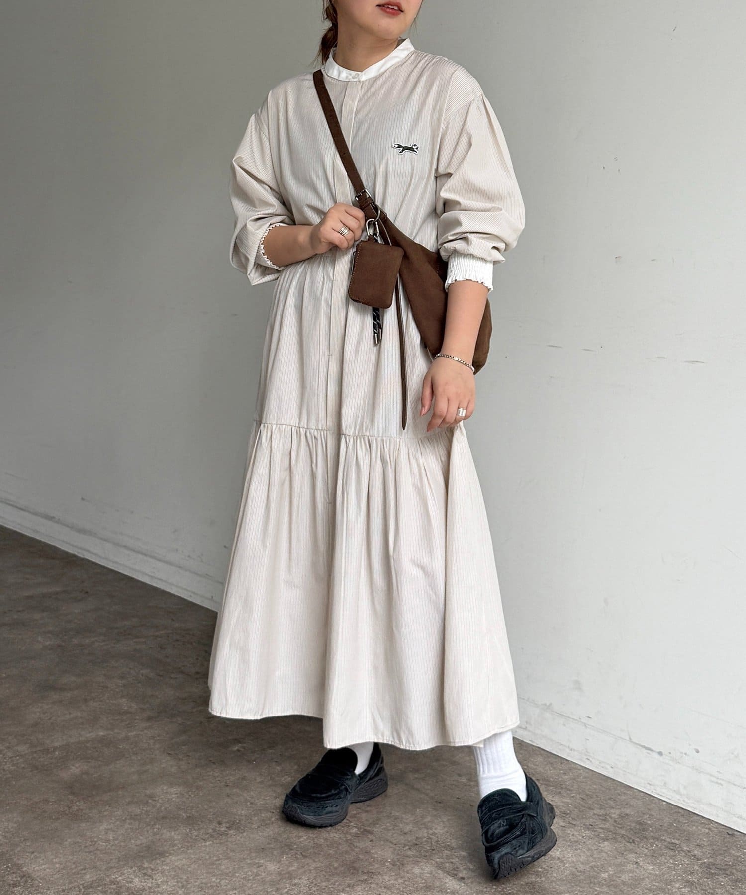 CPCM(シーピーシーエム) 【PENNEYS】ティアードシャツワンピース