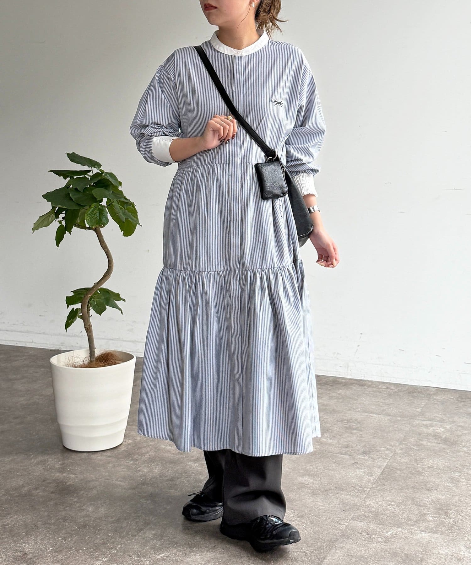 CPCM(シーピーシーエム) 【PENNEYS】ティアードシャツワンピース